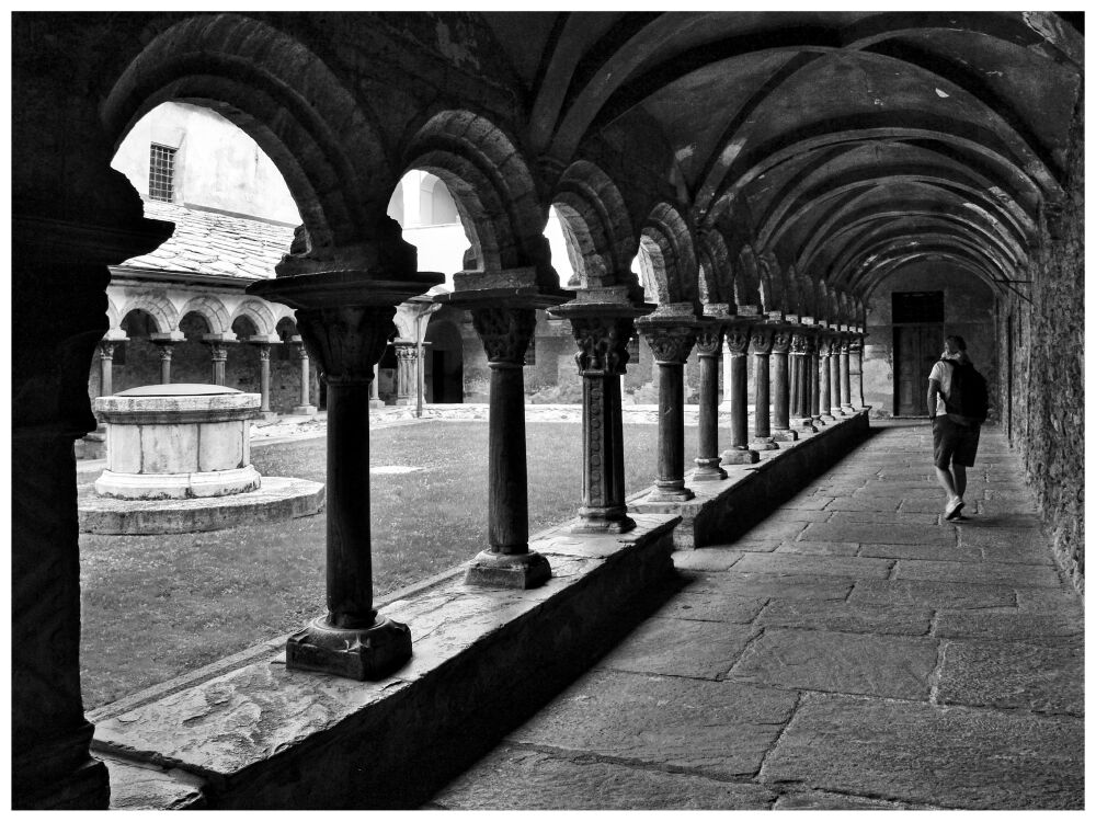 Under the cloister of the Collegiata of S. Orso in Aosta...