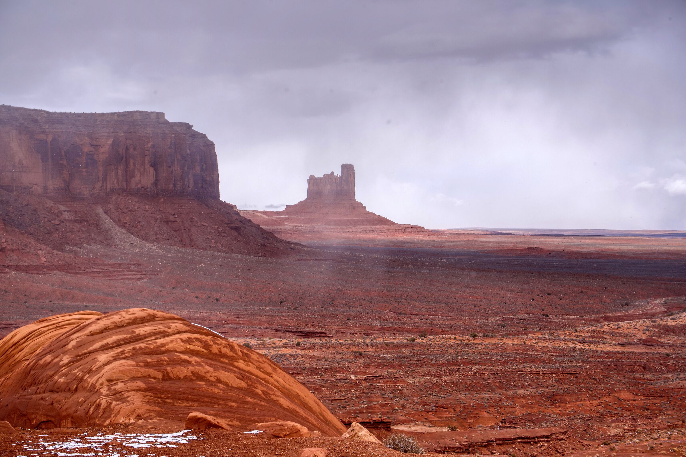 Monument Valley with snow...