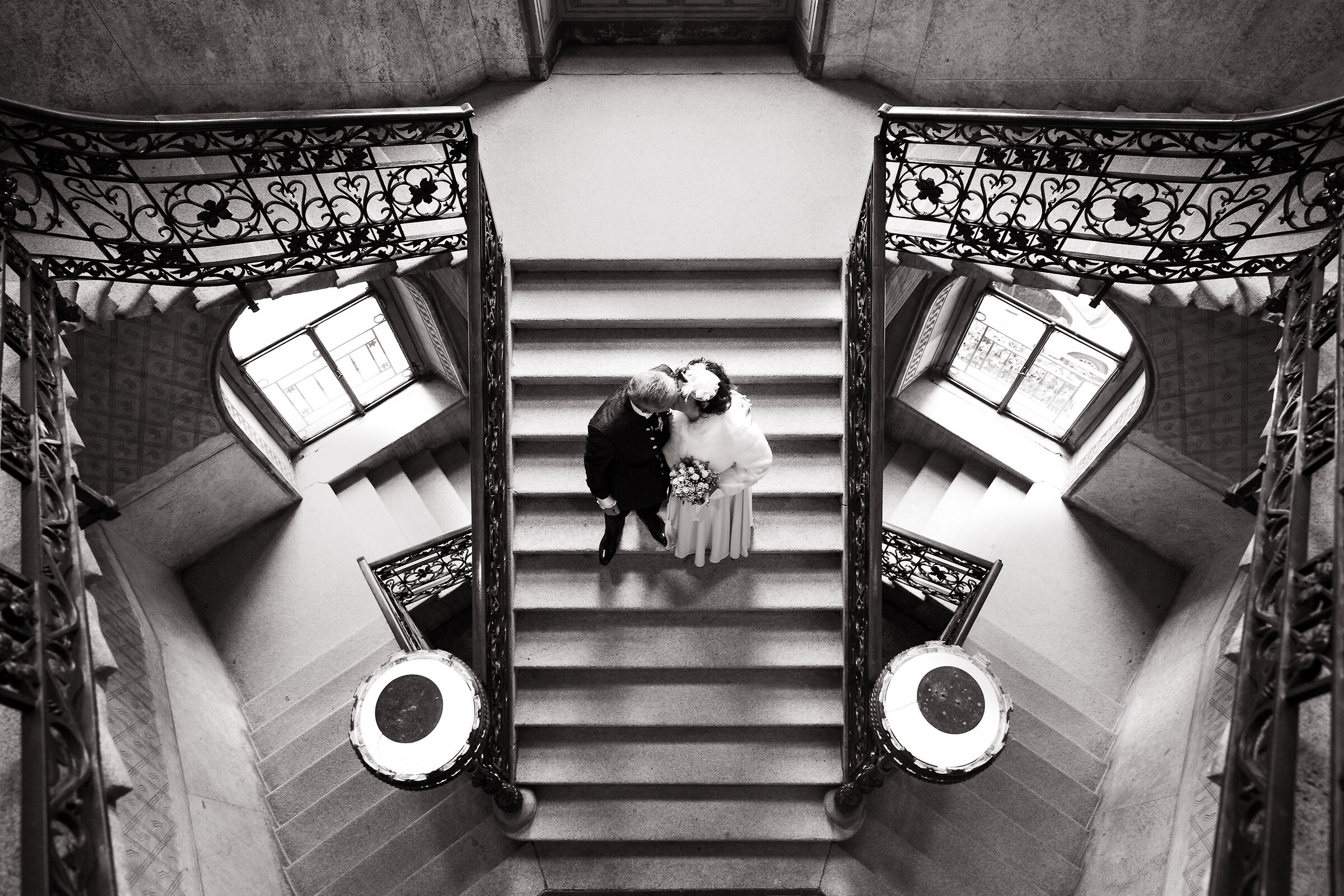 Love is on the stairs...