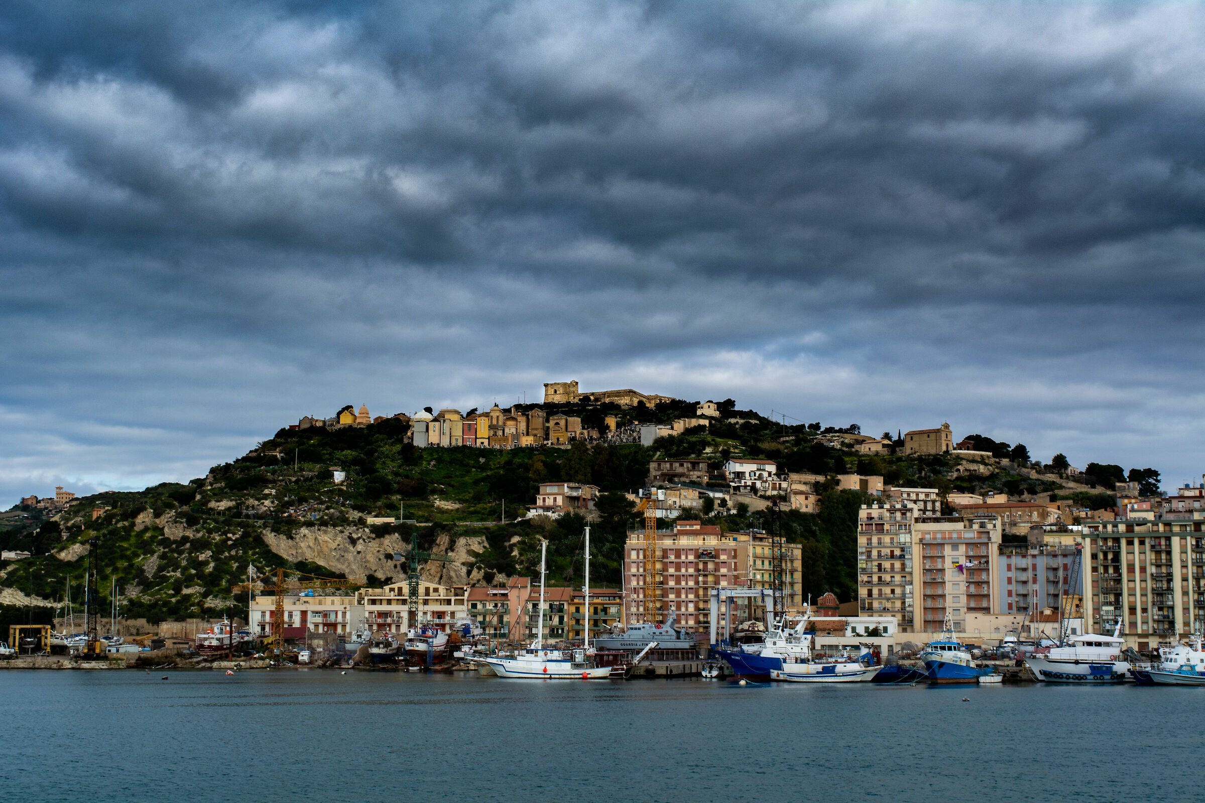 Clouds on the rock of Licata...