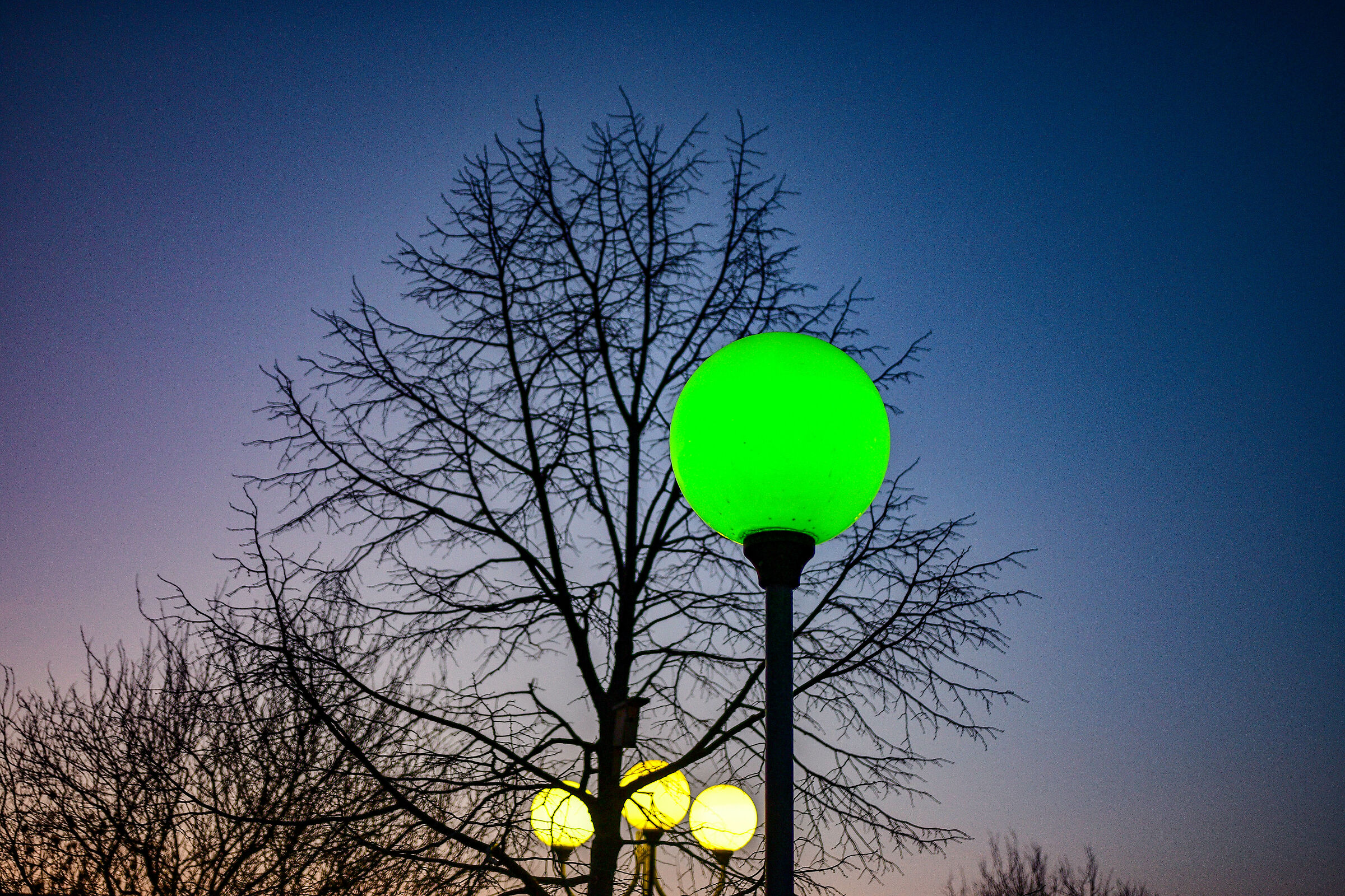 green lamp...