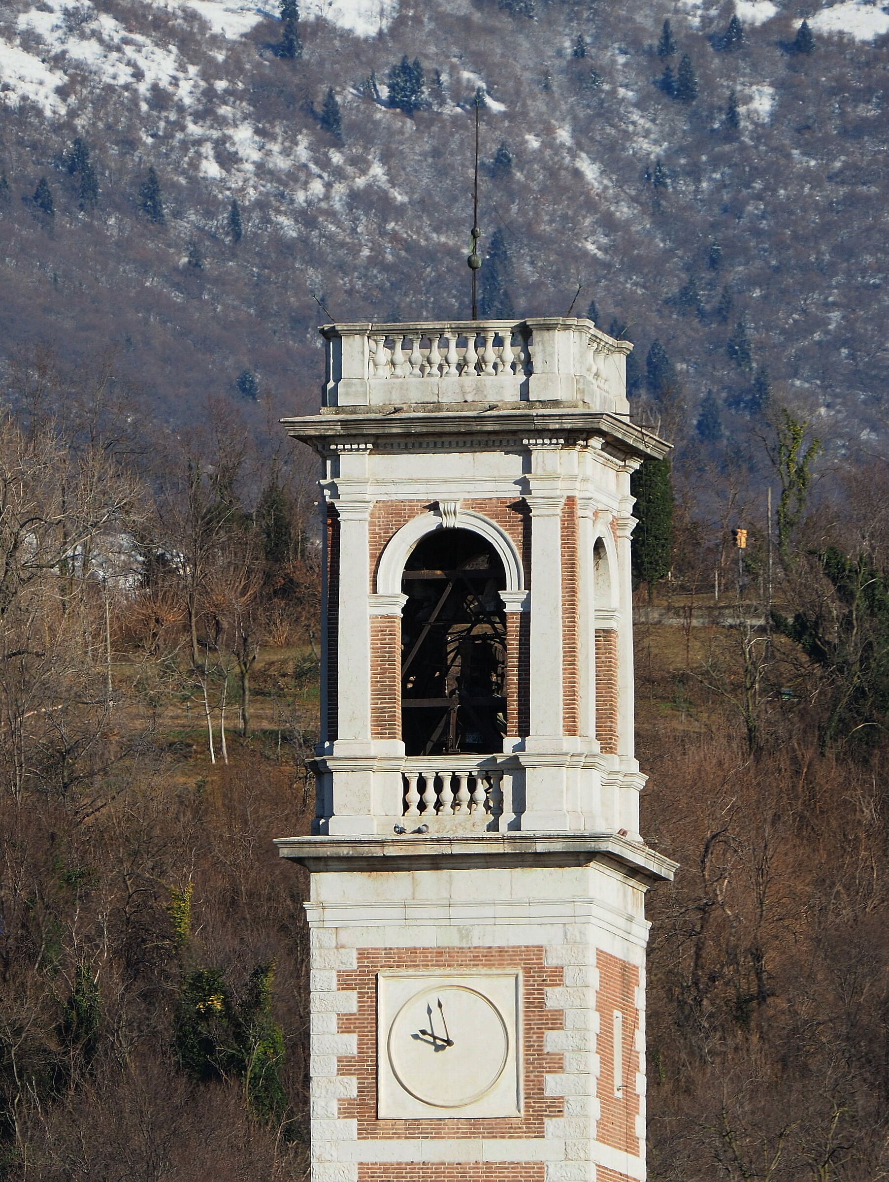 Central of Zugliano, bell tower of the parish...