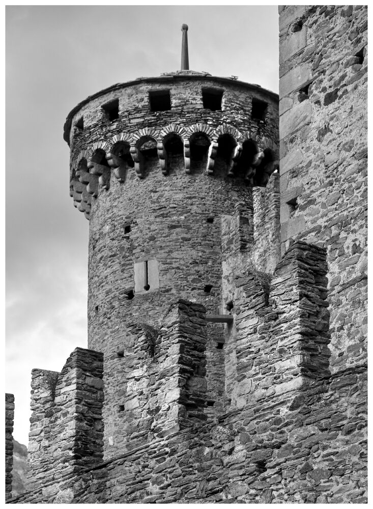 Aosta Valley glimpses-Castle of Fenis (detail)...