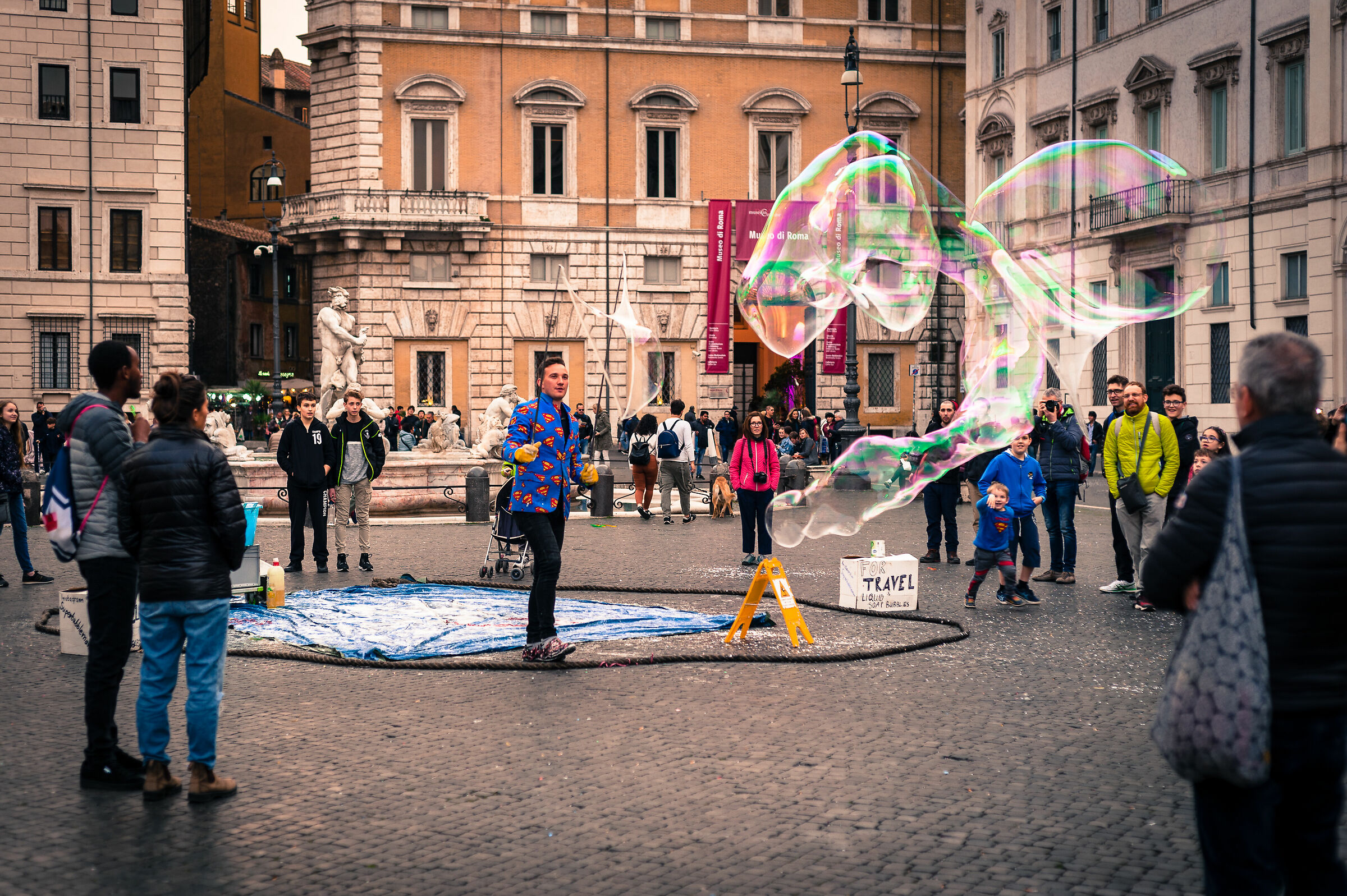 Bubbles in Piazza Navona......