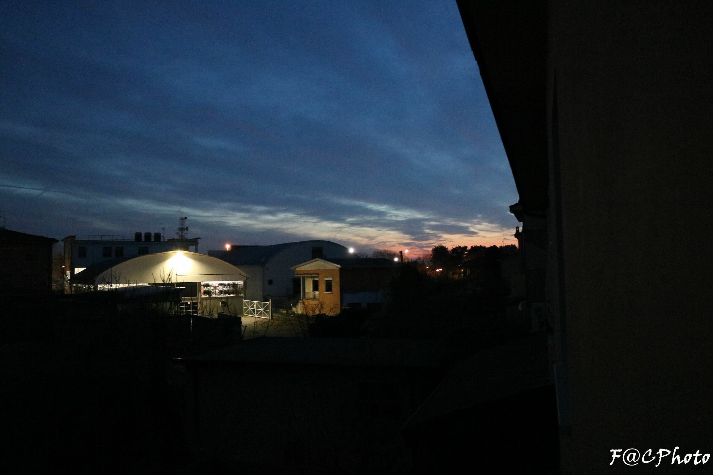 Sky at 19 p.m. in Montichiari...