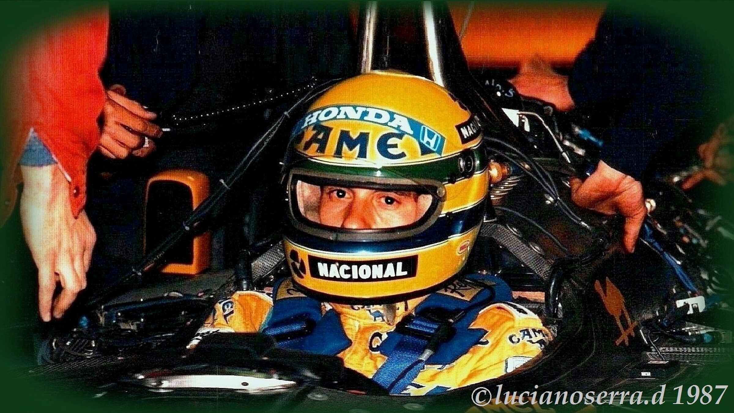 Ayrton "Magic" Senna da Silva su Lotus Honda 99T - 1987...