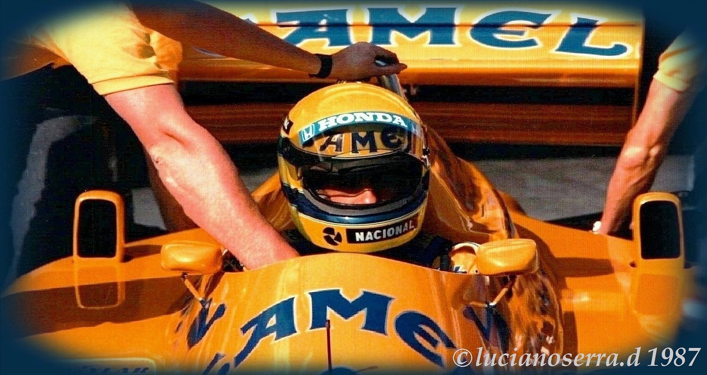 Ayrton Senna da Silva on Lotus 99T-1987...