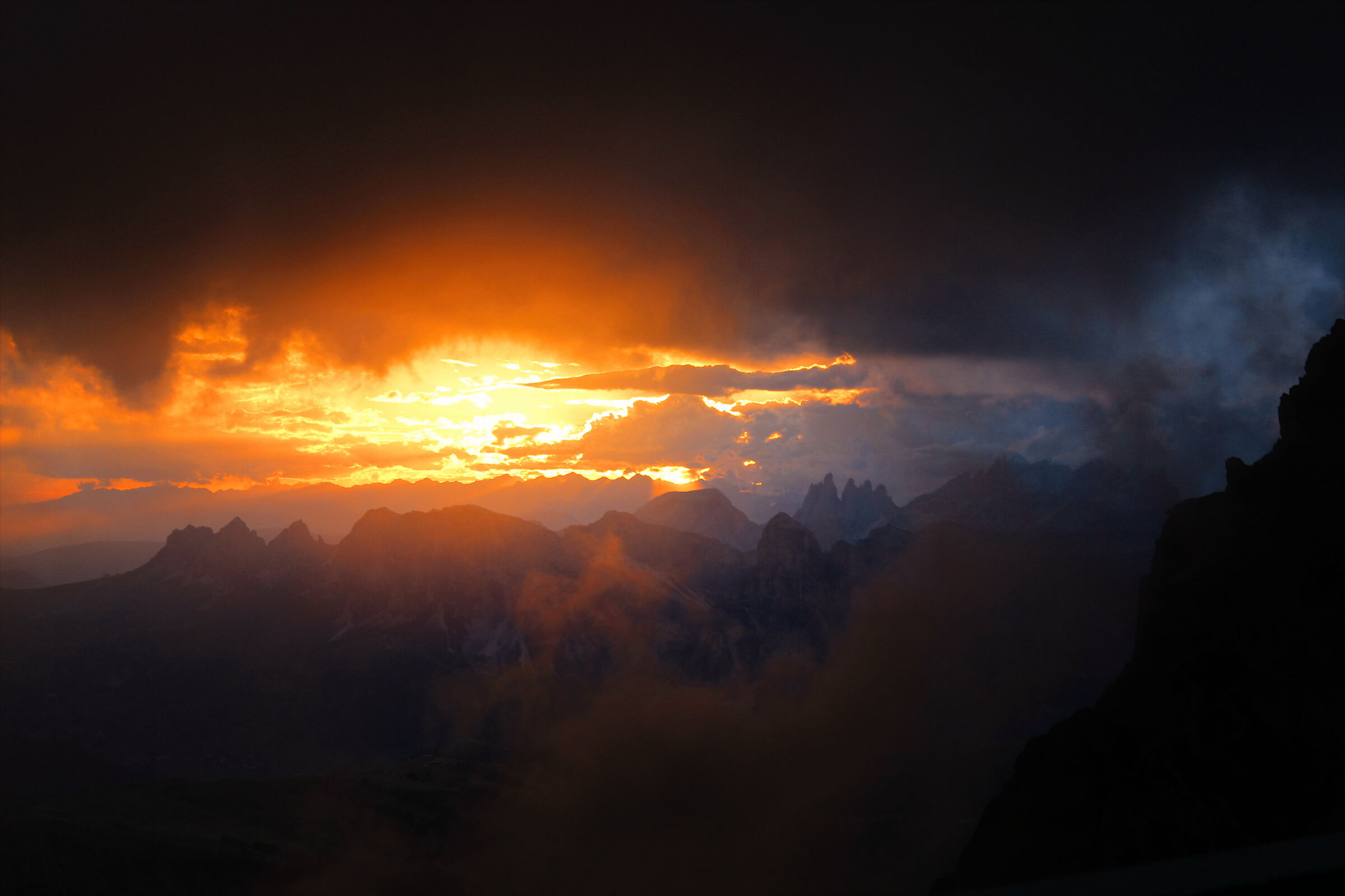 Sunset in the Dolomites...