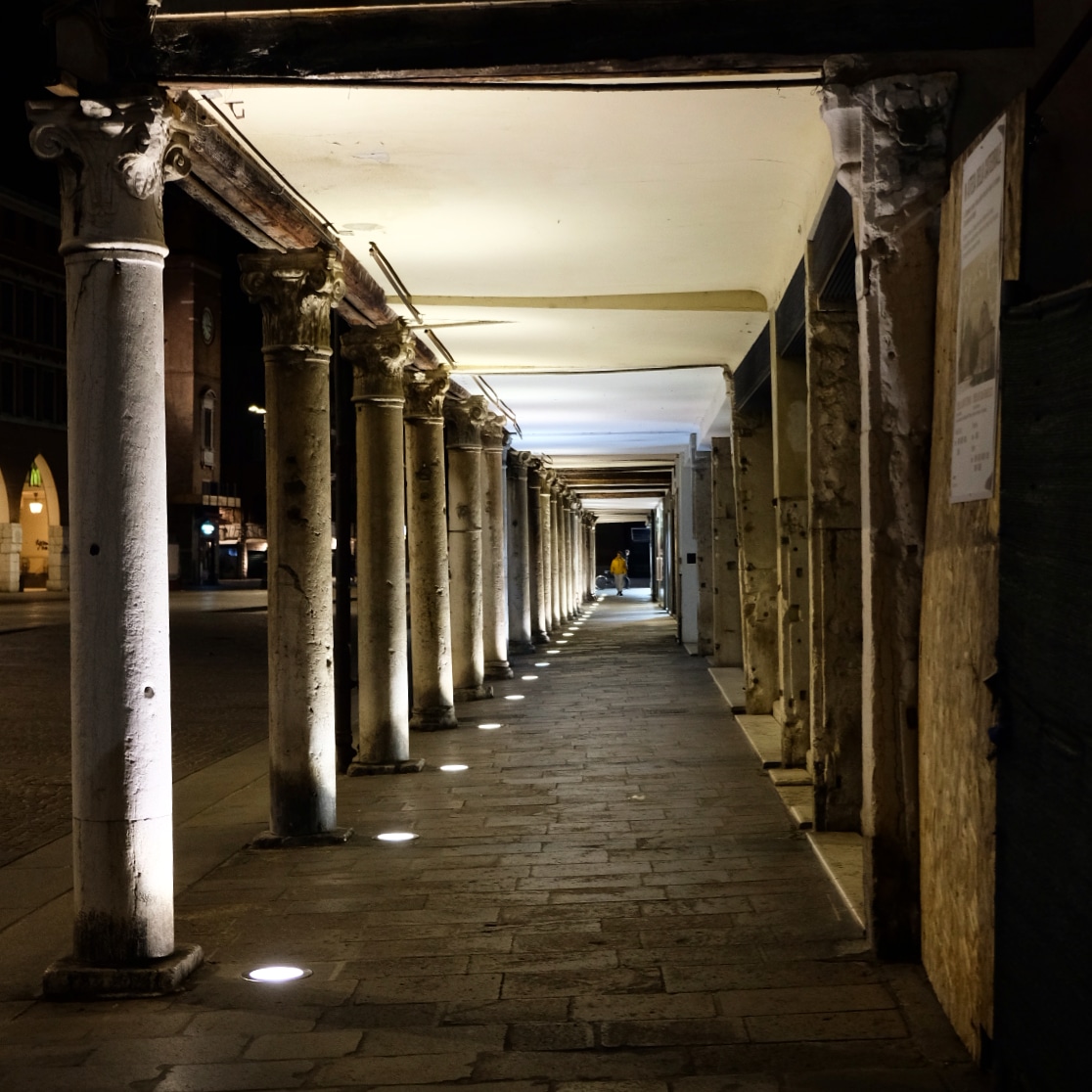 Walking at night for the "Lodge of the Merciai"...