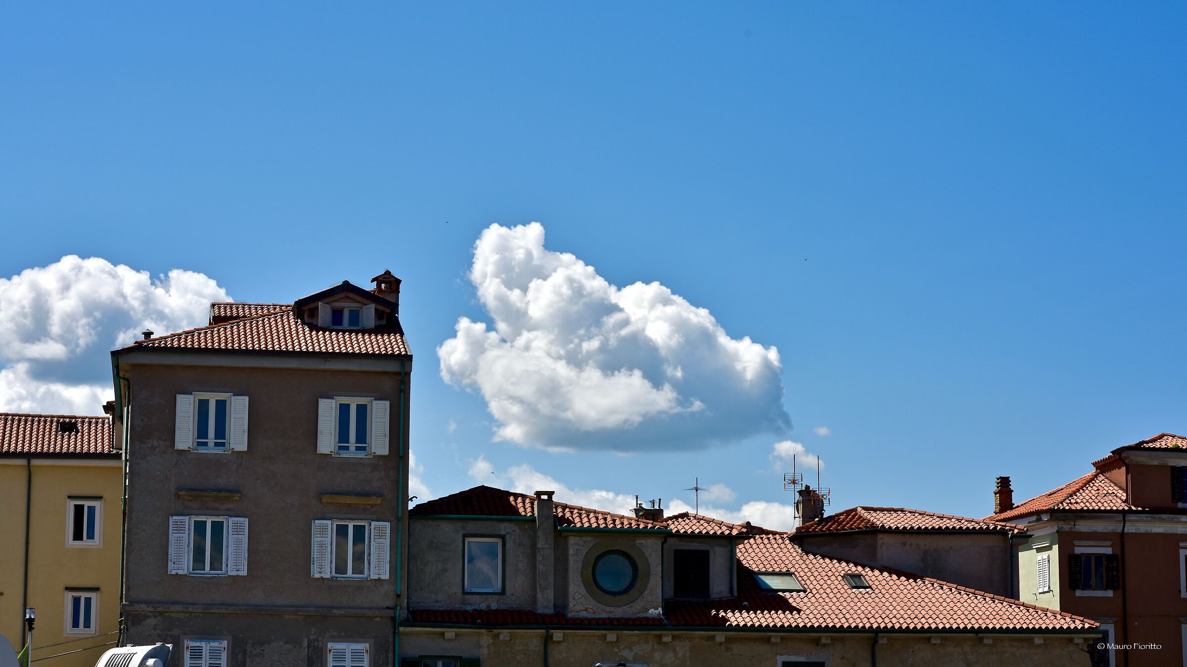 Houses and clouds...