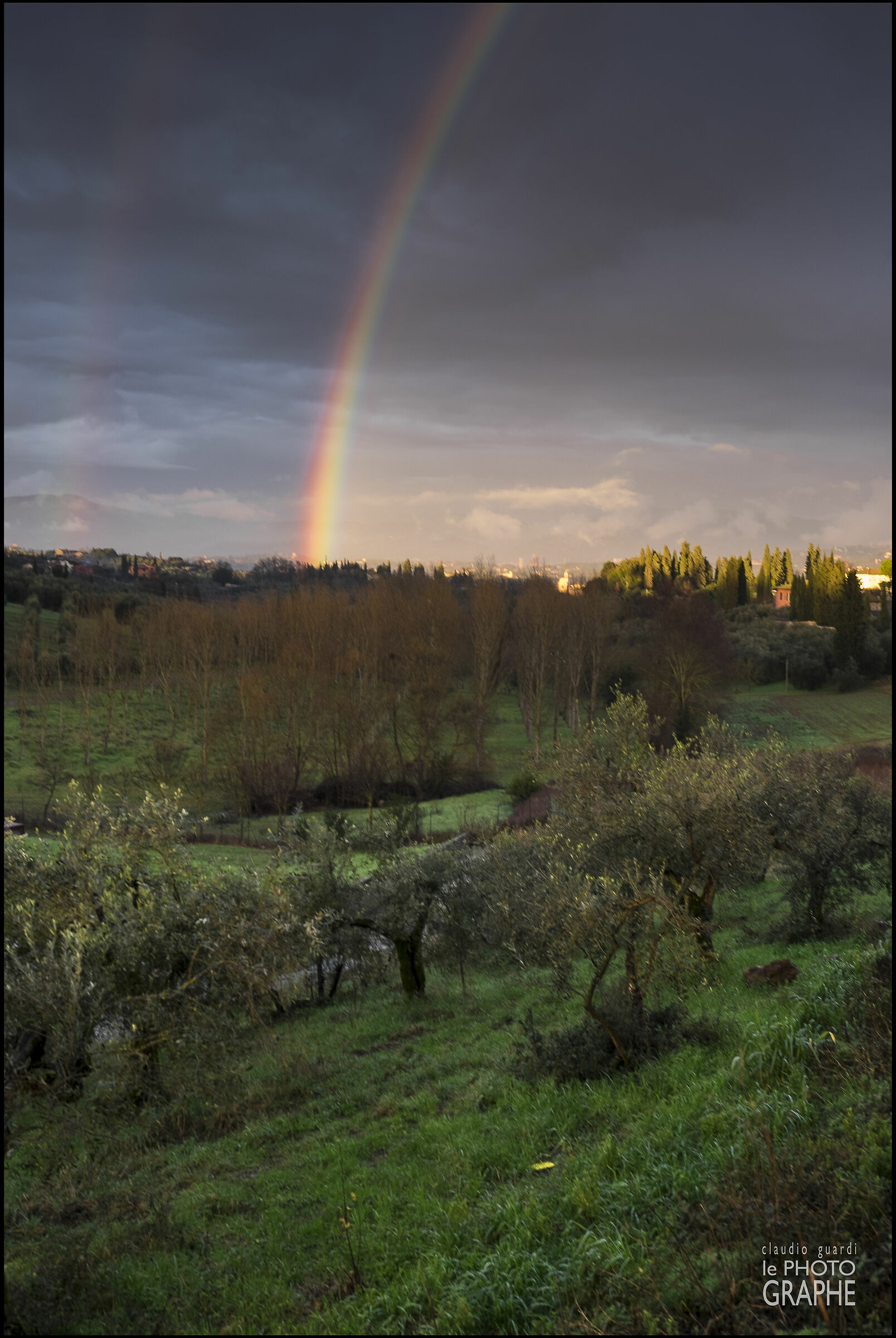 Rainbow on the Florentine Hills...