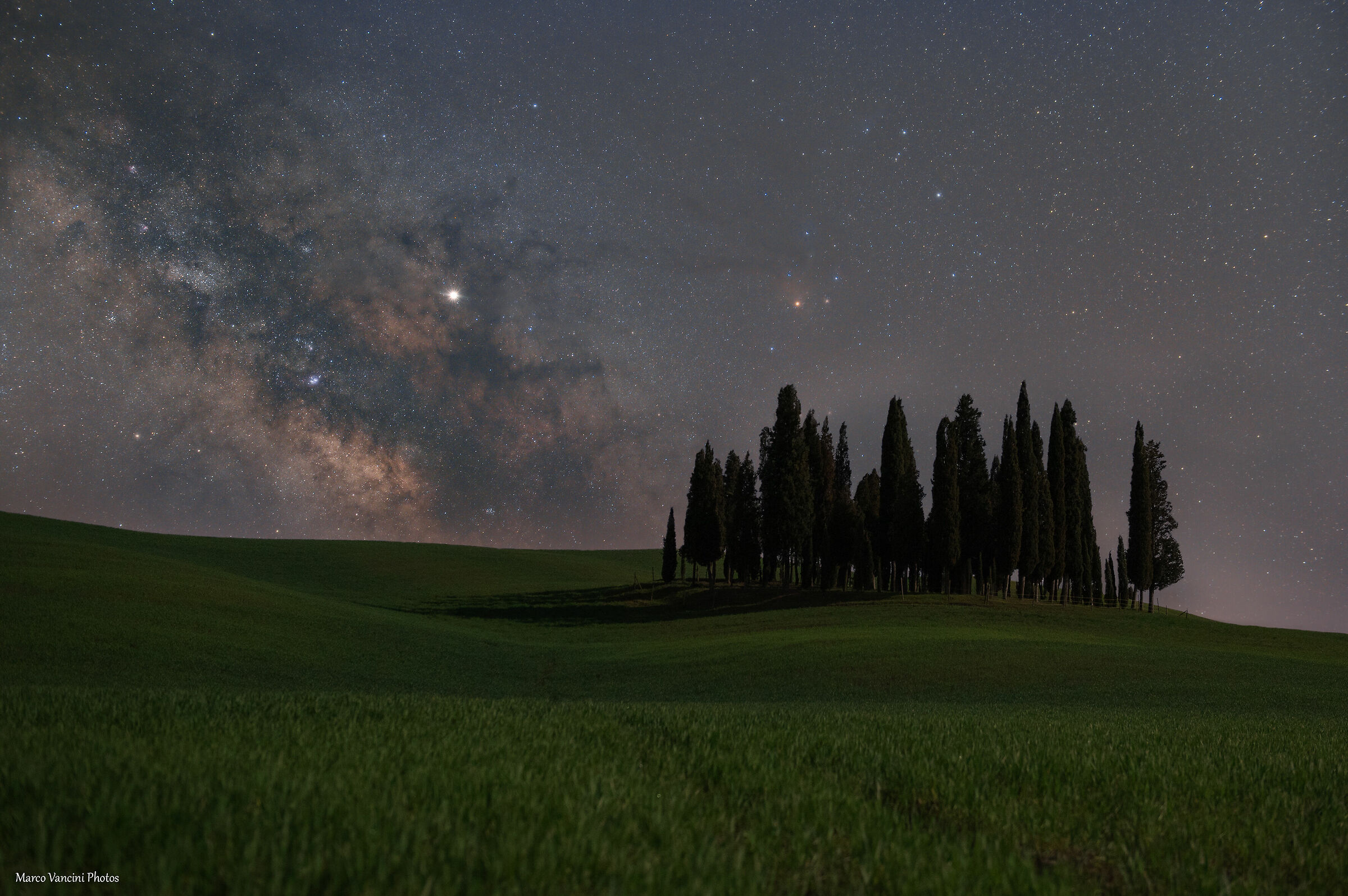 Under the stars of the Val D'orcia ...