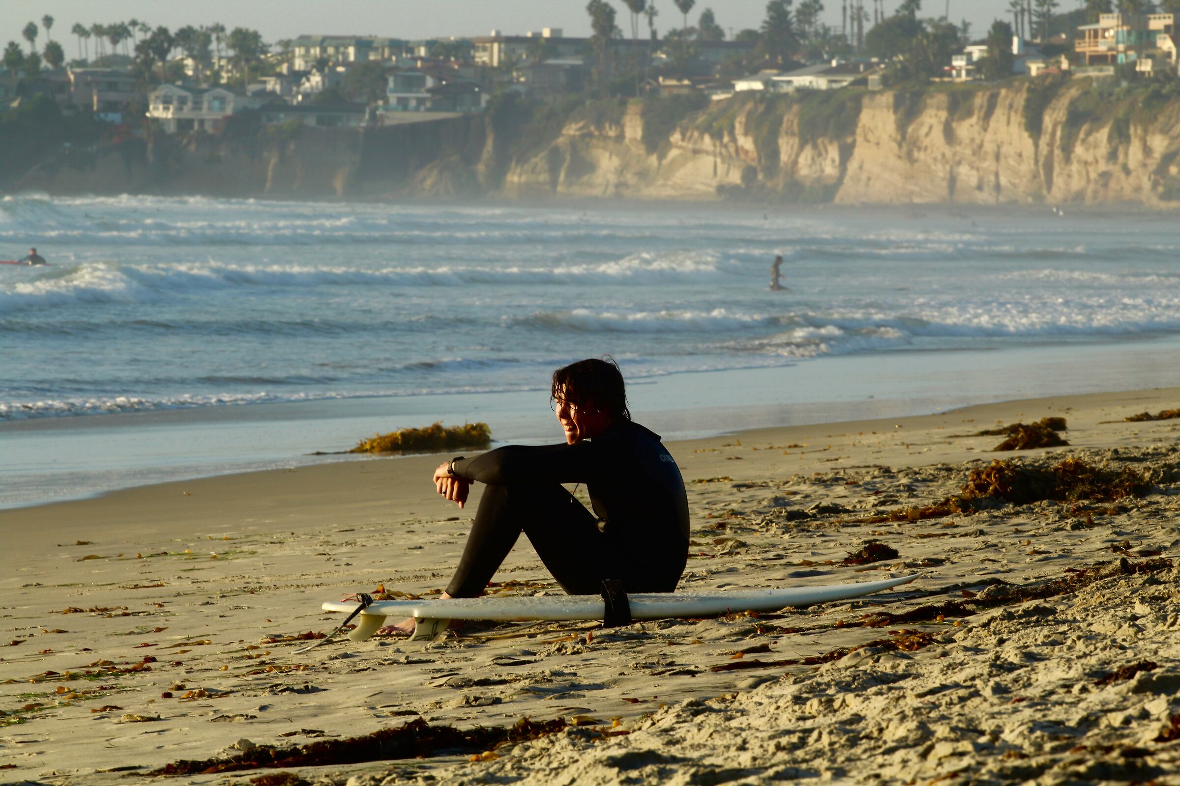 Sunset Pacific Beach Surfer...