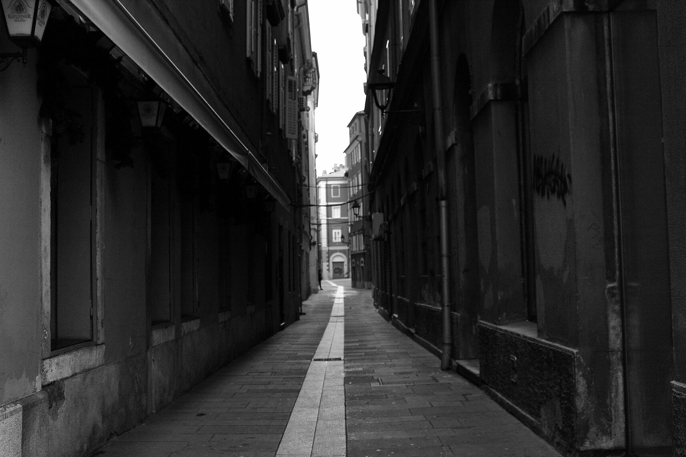 Alone in the alley...