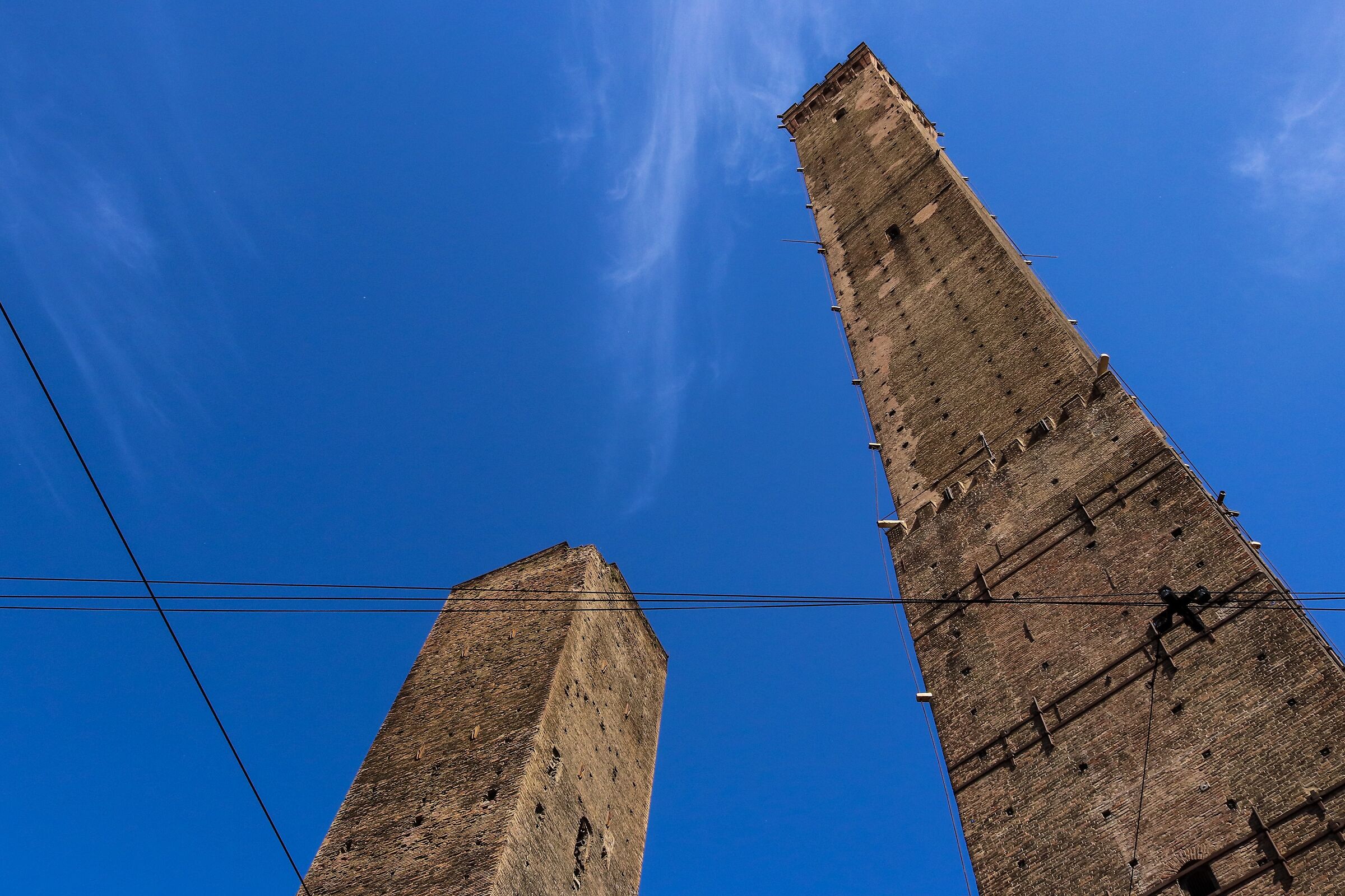 Bologna, Torre Garisenda and Asinelli...