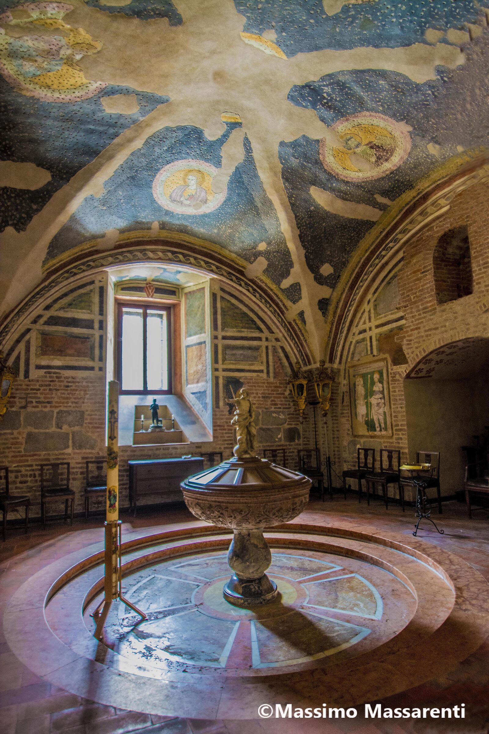 Baptismal font of Mantua Cathedral...