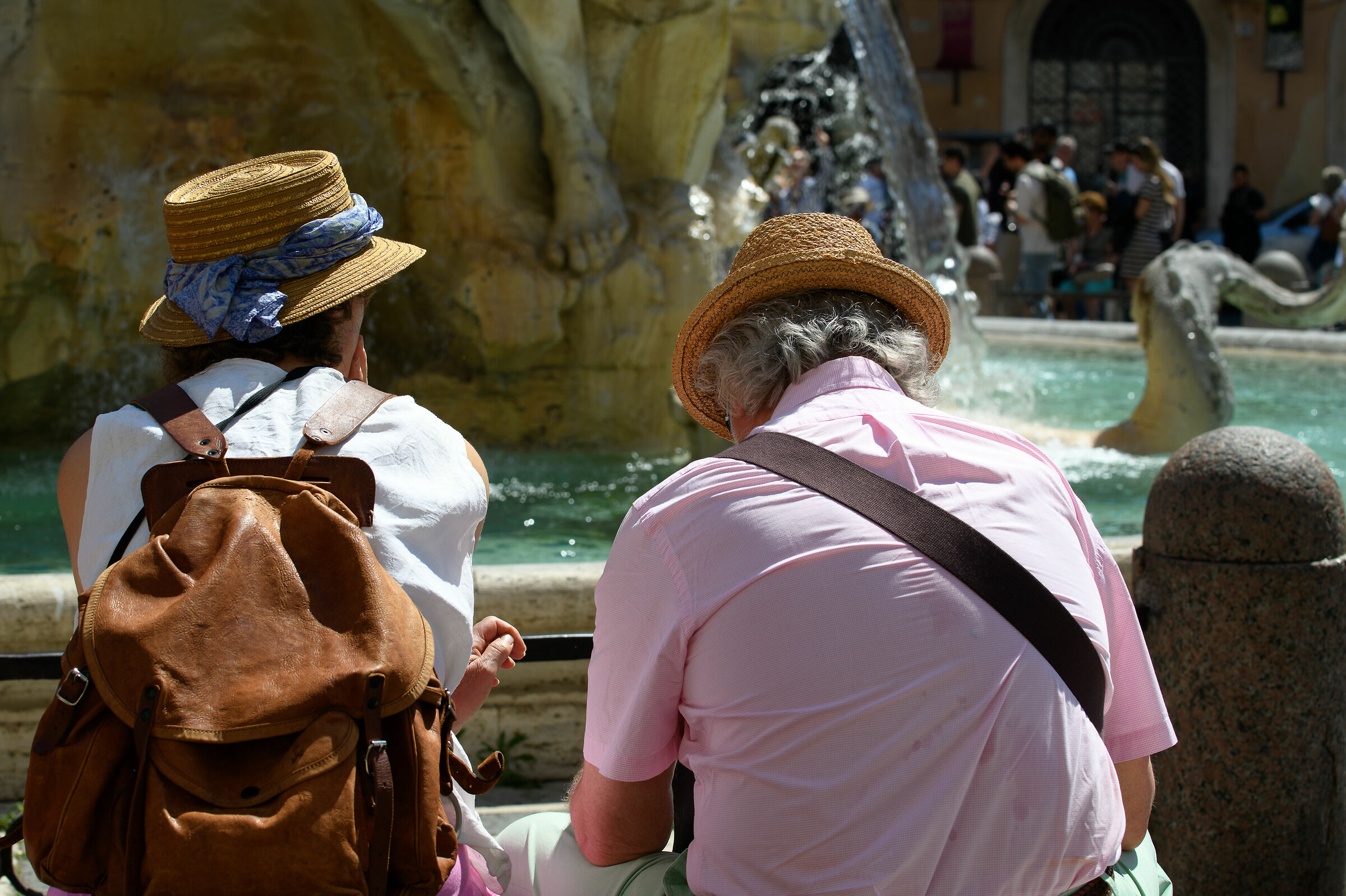 ROME-Tourists in Piazza Navona...