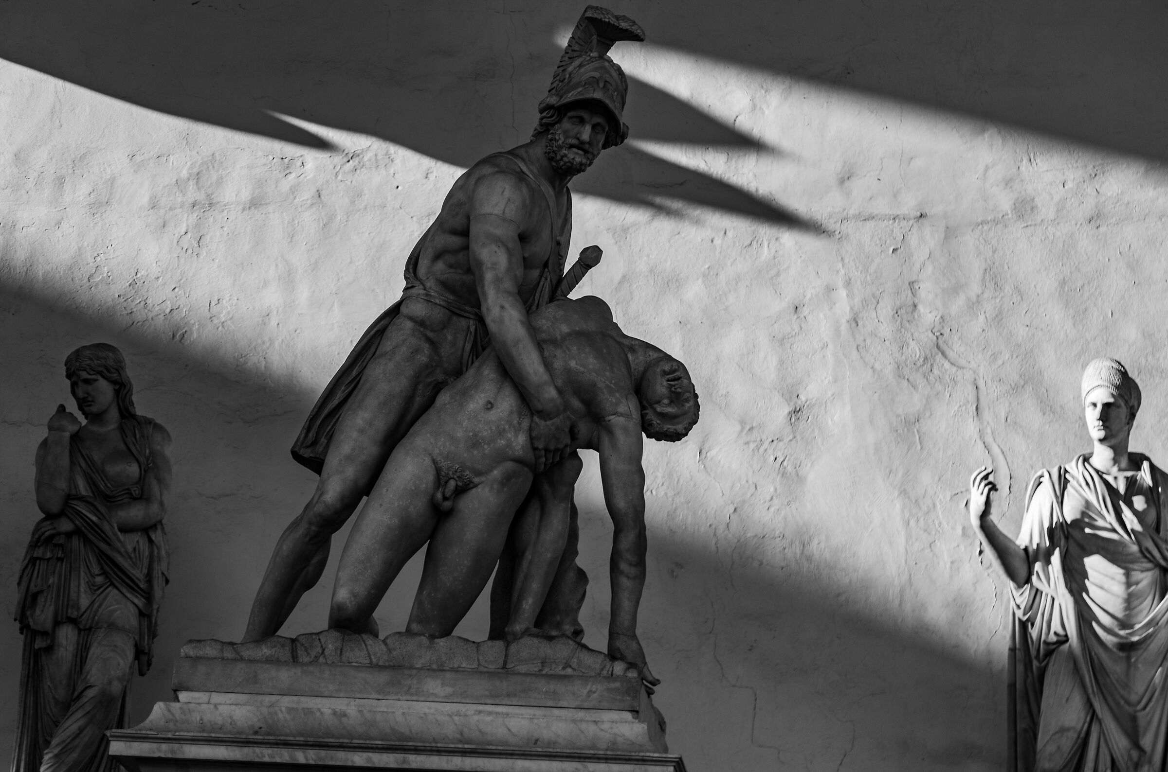 Lights and shadows on Patroclo and Menelao, Florence...