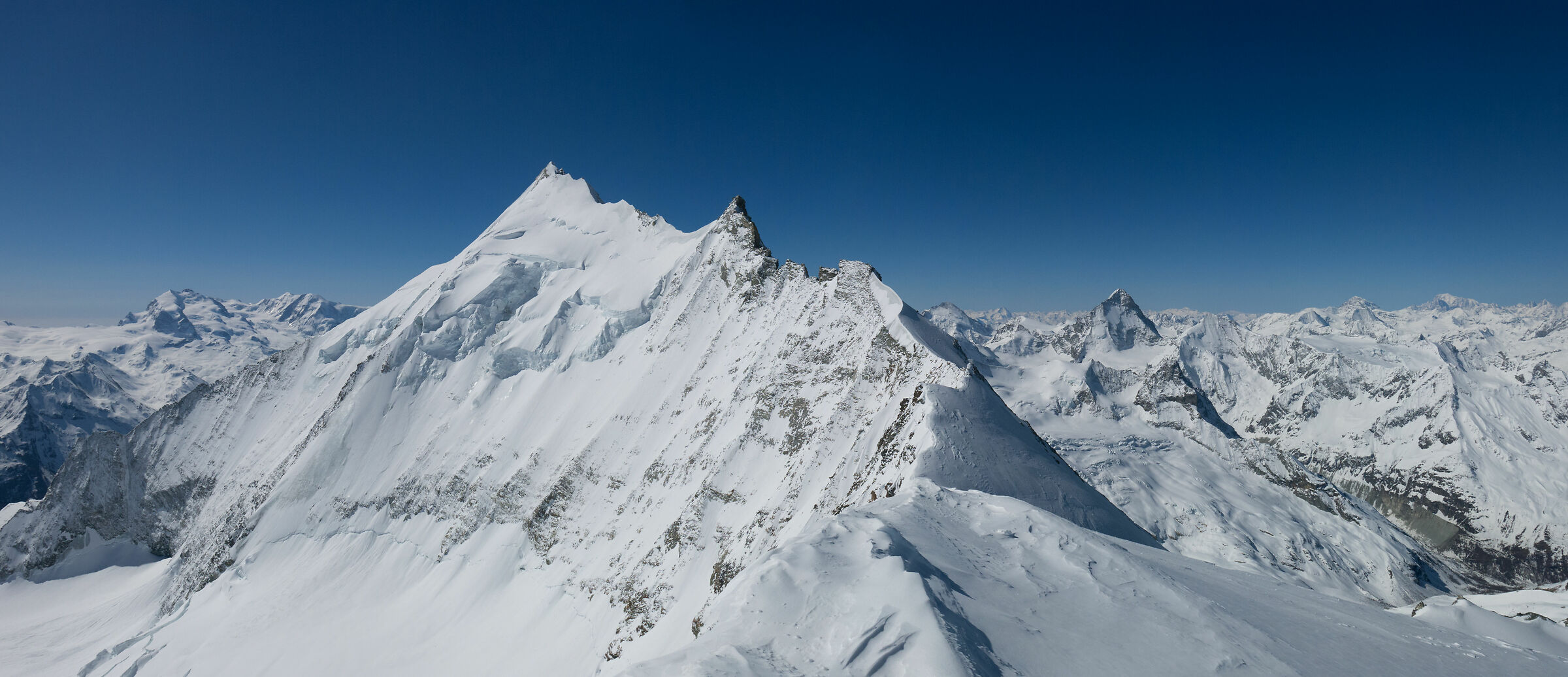 Panorama from the summit of Bishorn m 4,159...