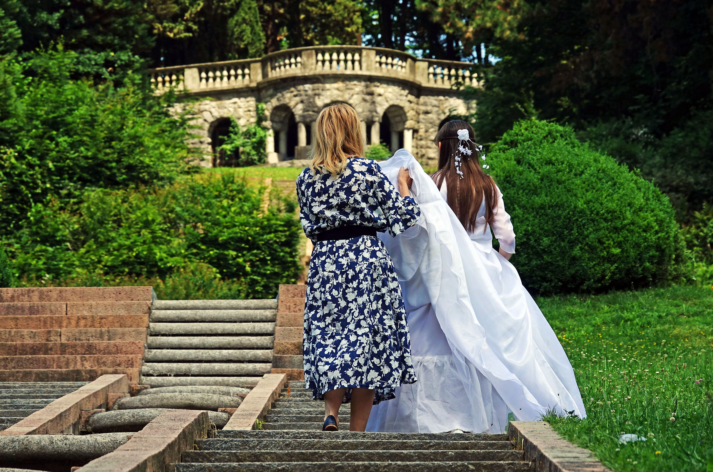 Shooting dresses bride Villa Toeplitz...