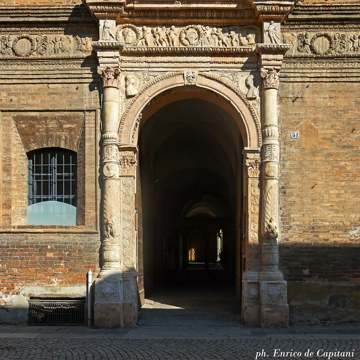 The portal of Palazzo Mozzanica in Lodi...