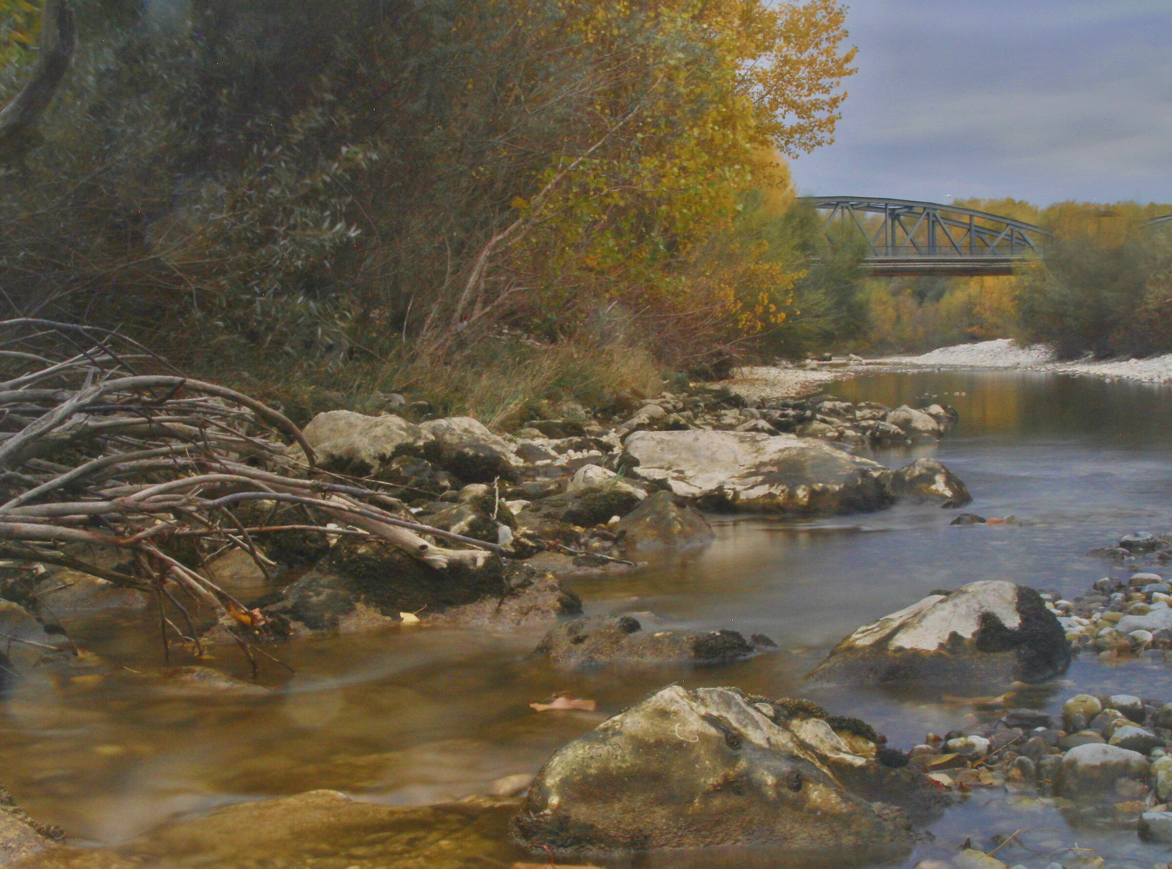 River Isonzo in autumn...