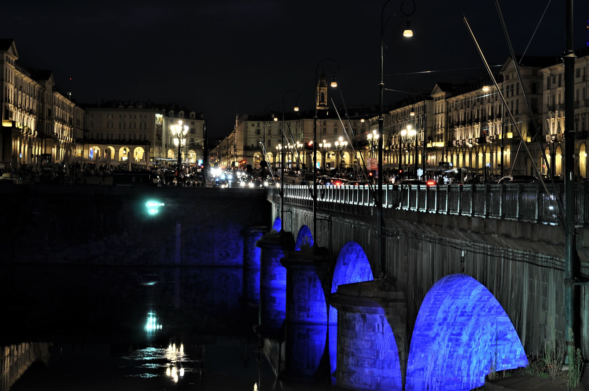 Turin by night Piazza Vittorio...