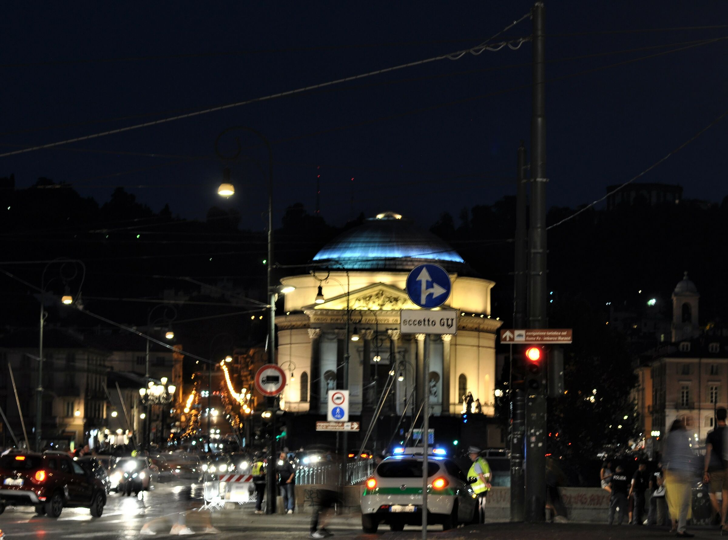 Turin by night Gran Madre...