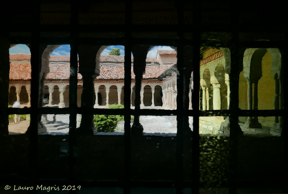 Glasses on the cloister...