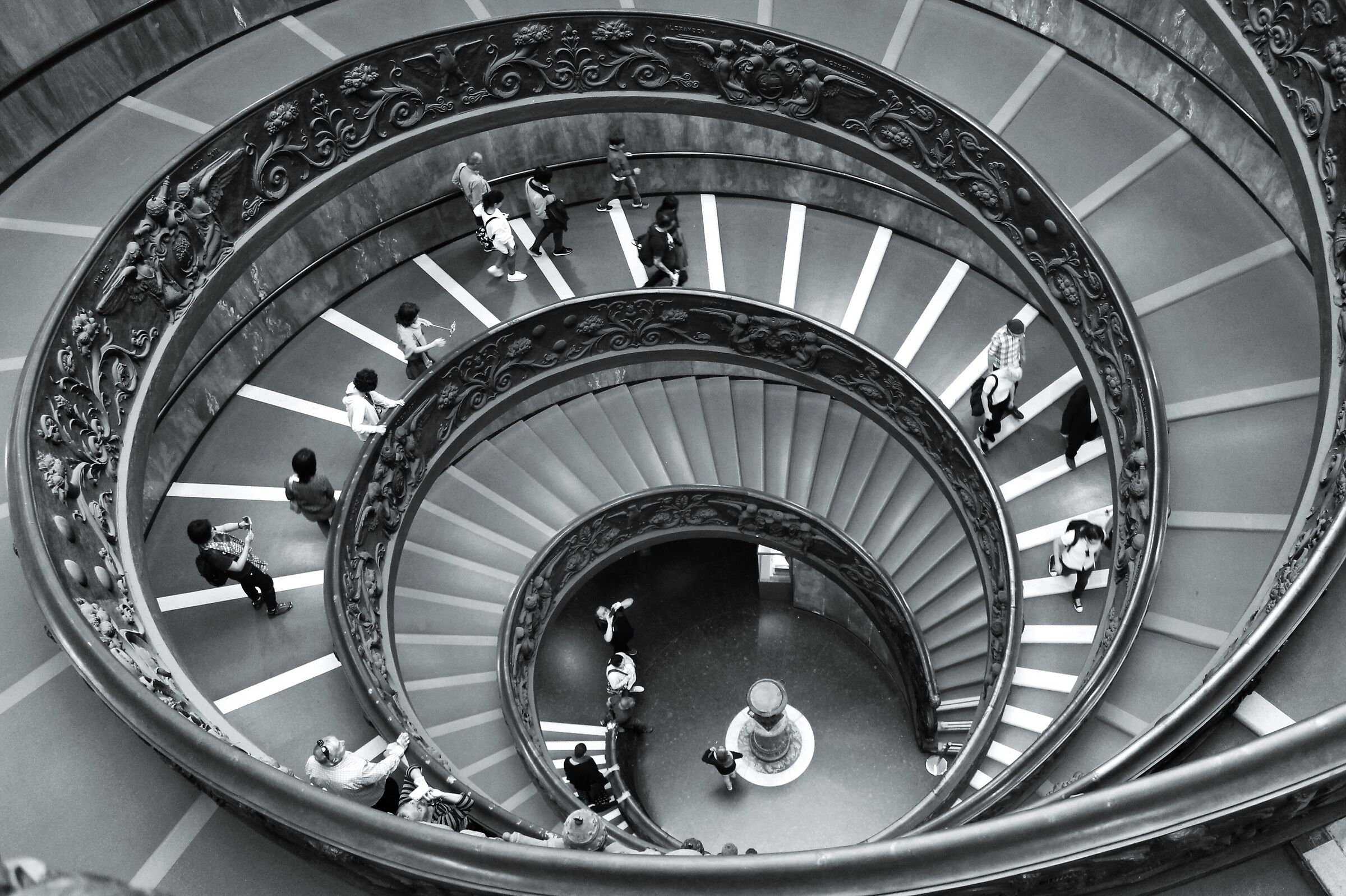 The helical staircase...