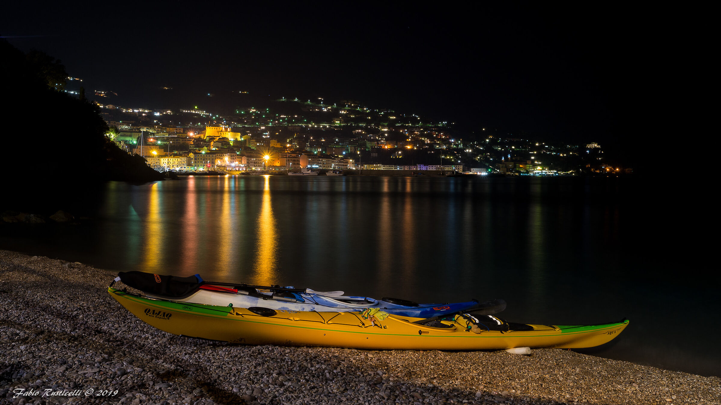 Porto Santo Stefano, night panorama...