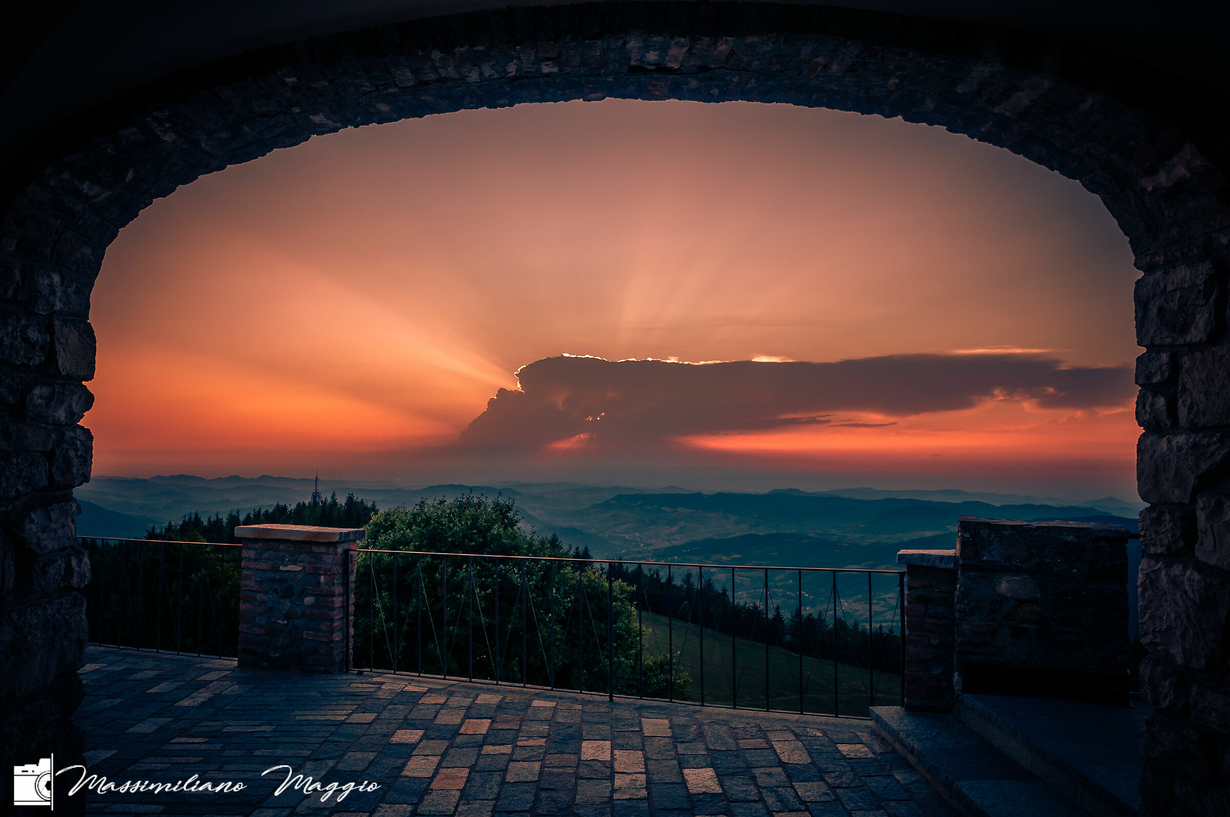 Sunset from Our Lady of The Penice...