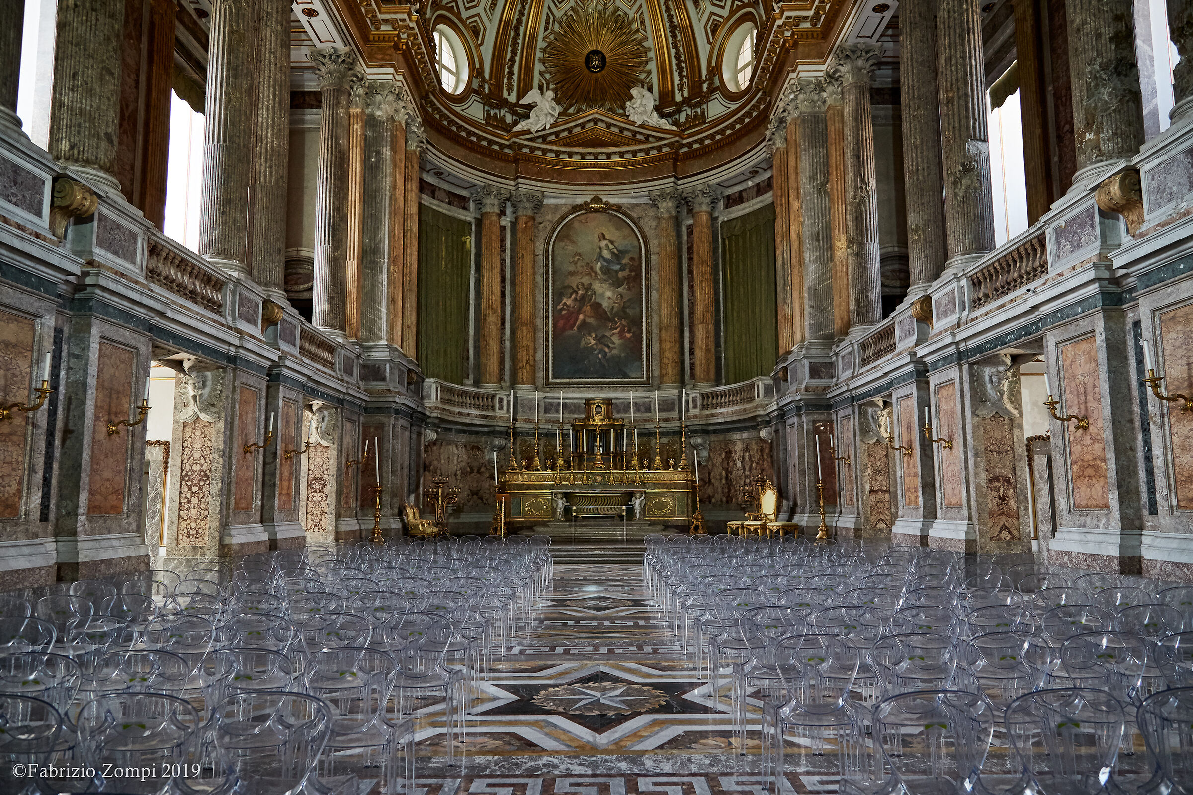 Church inside the palace of Caserta...
