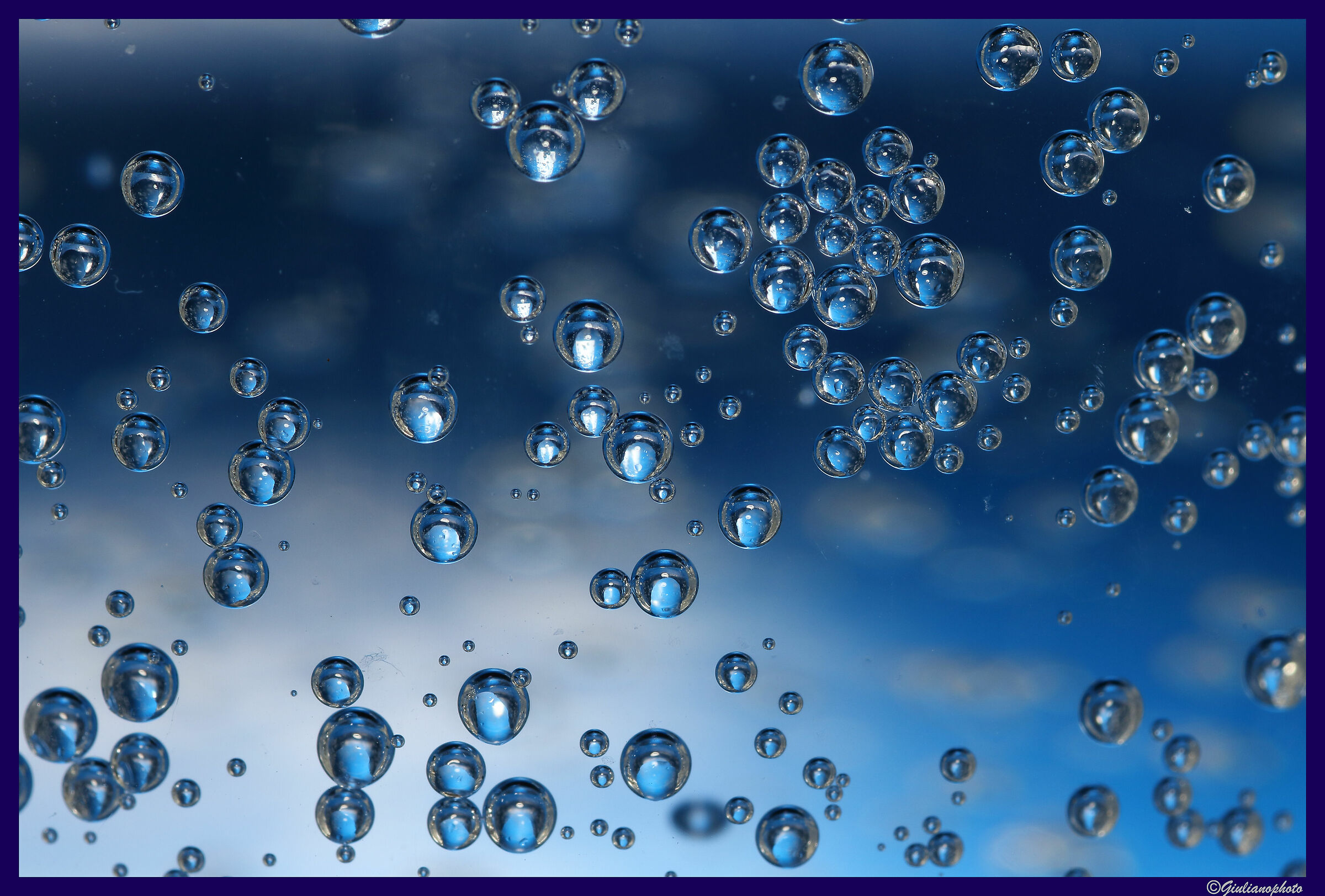 A thousand blue bubbles...