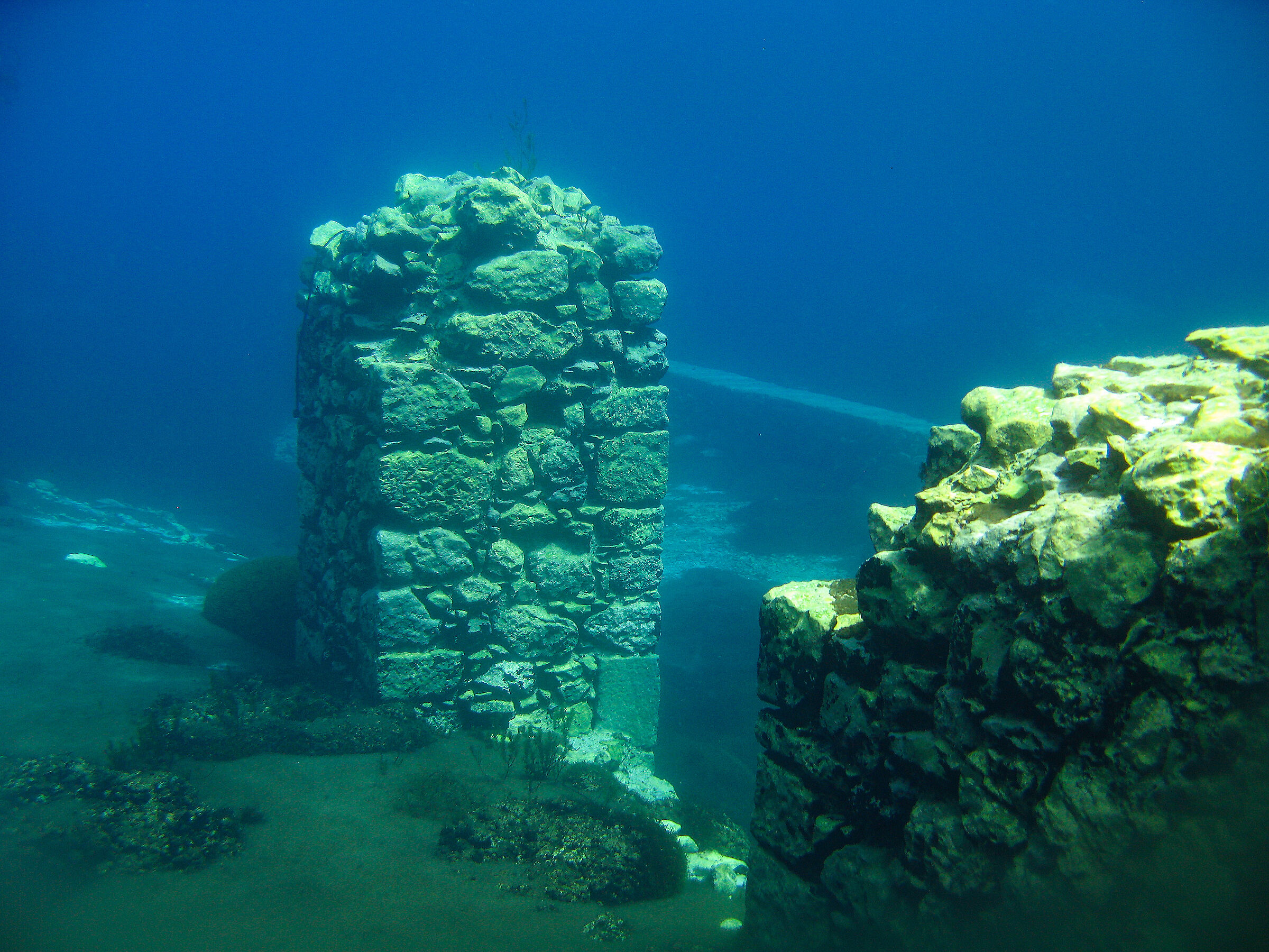 Ancient submerged walls...