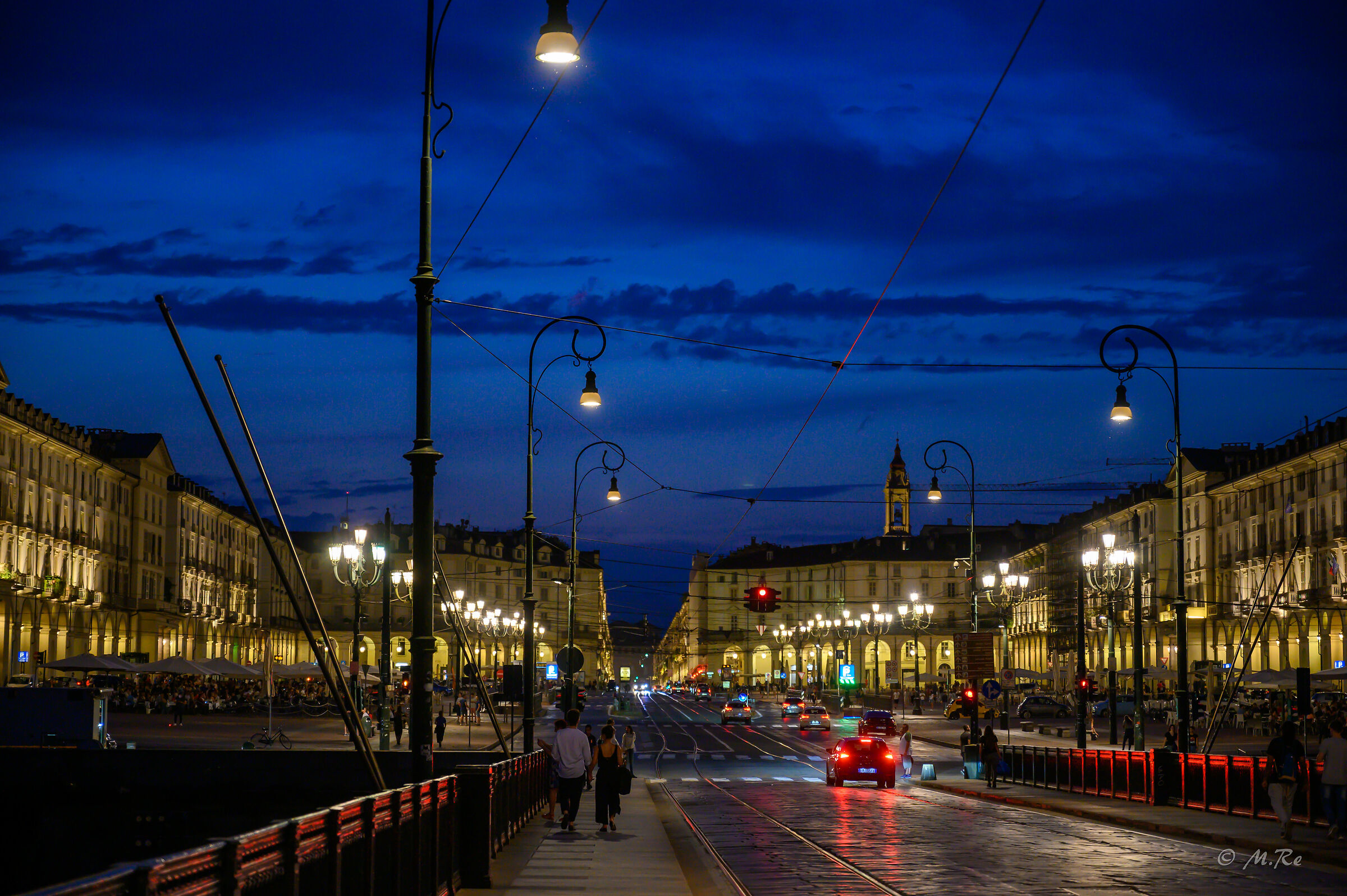 Piazza Vittorio in the evening - Turin...