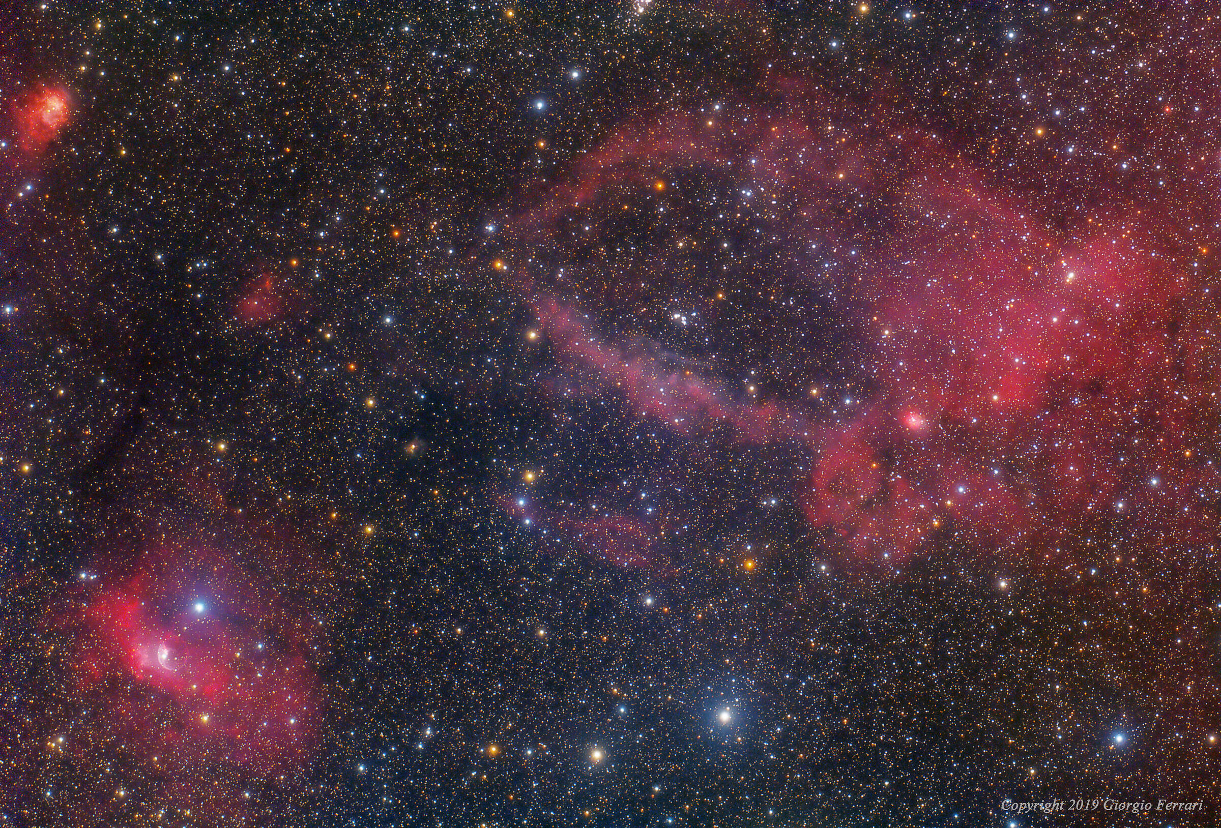 Sh2-157 "Claw Nebula" - NGC7635 "Bubble Nebula"...