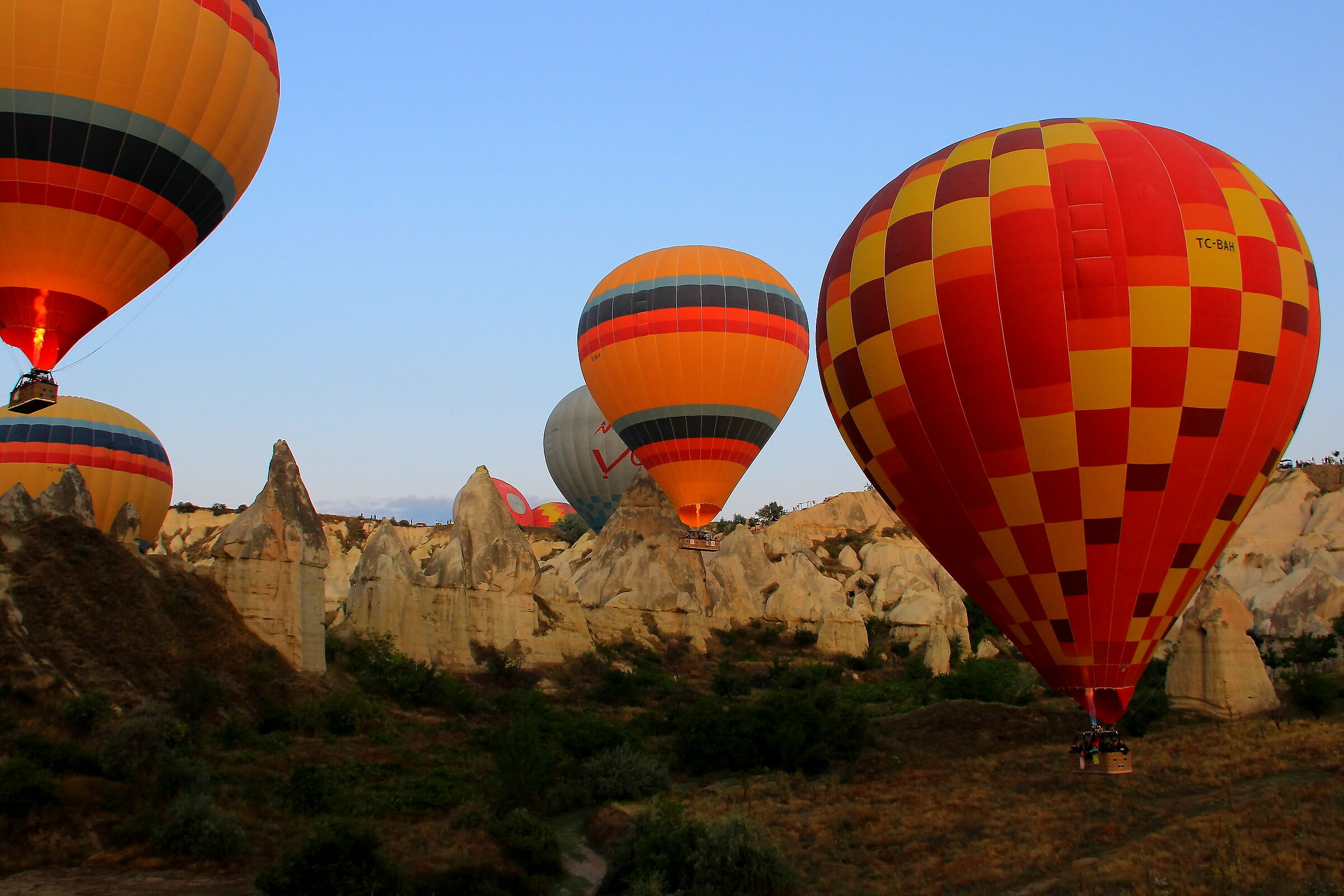 Hot air balloons in Love Valley...