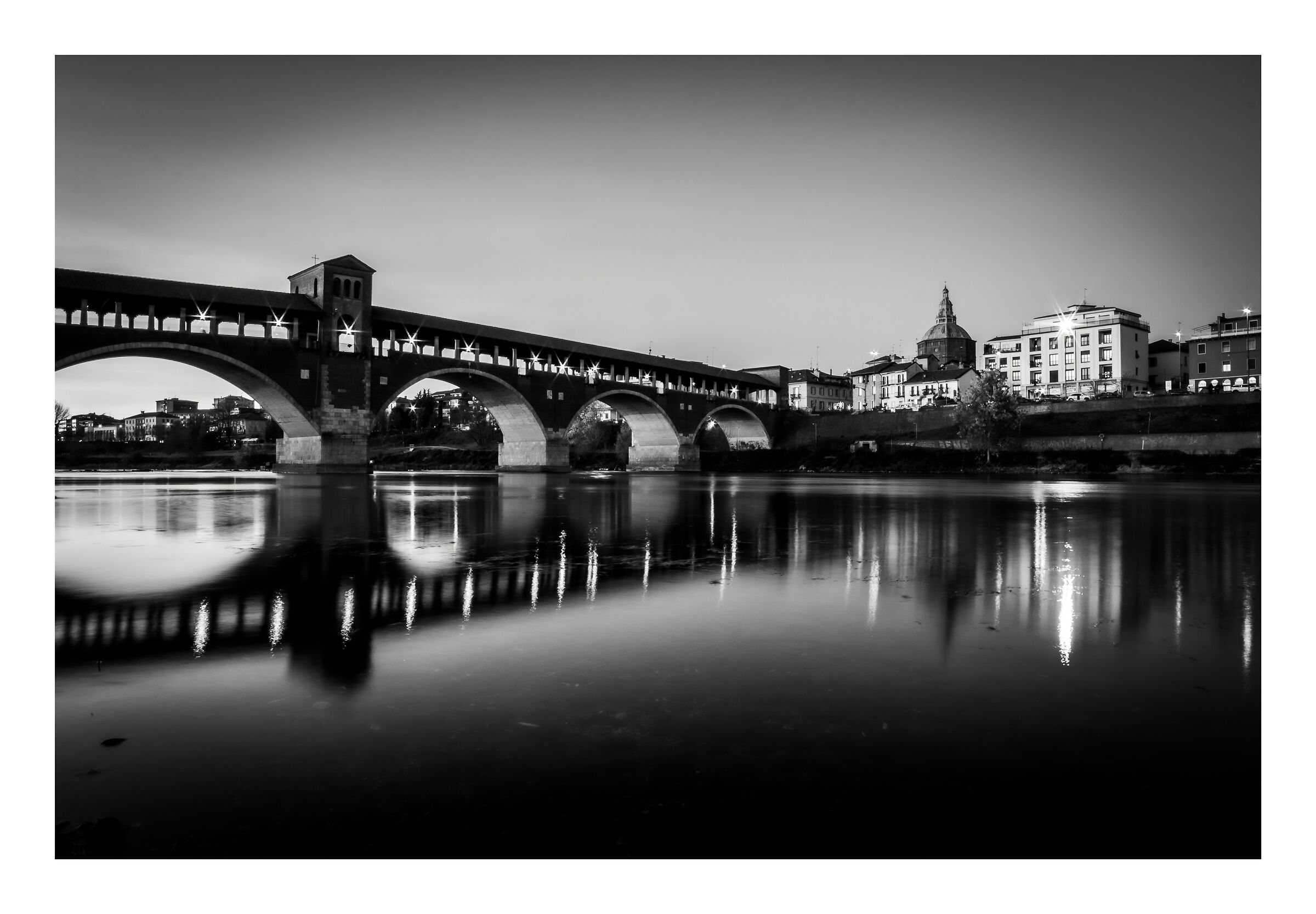 Ponte Coperto e Duomo, Pavia...