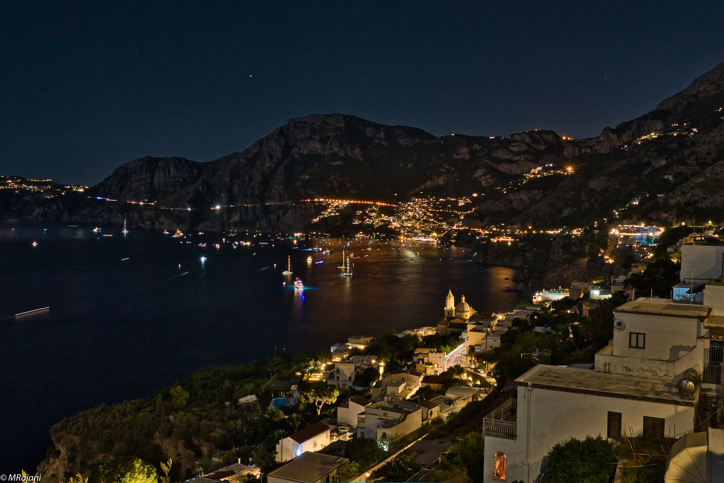 Praiano and Positano at night...