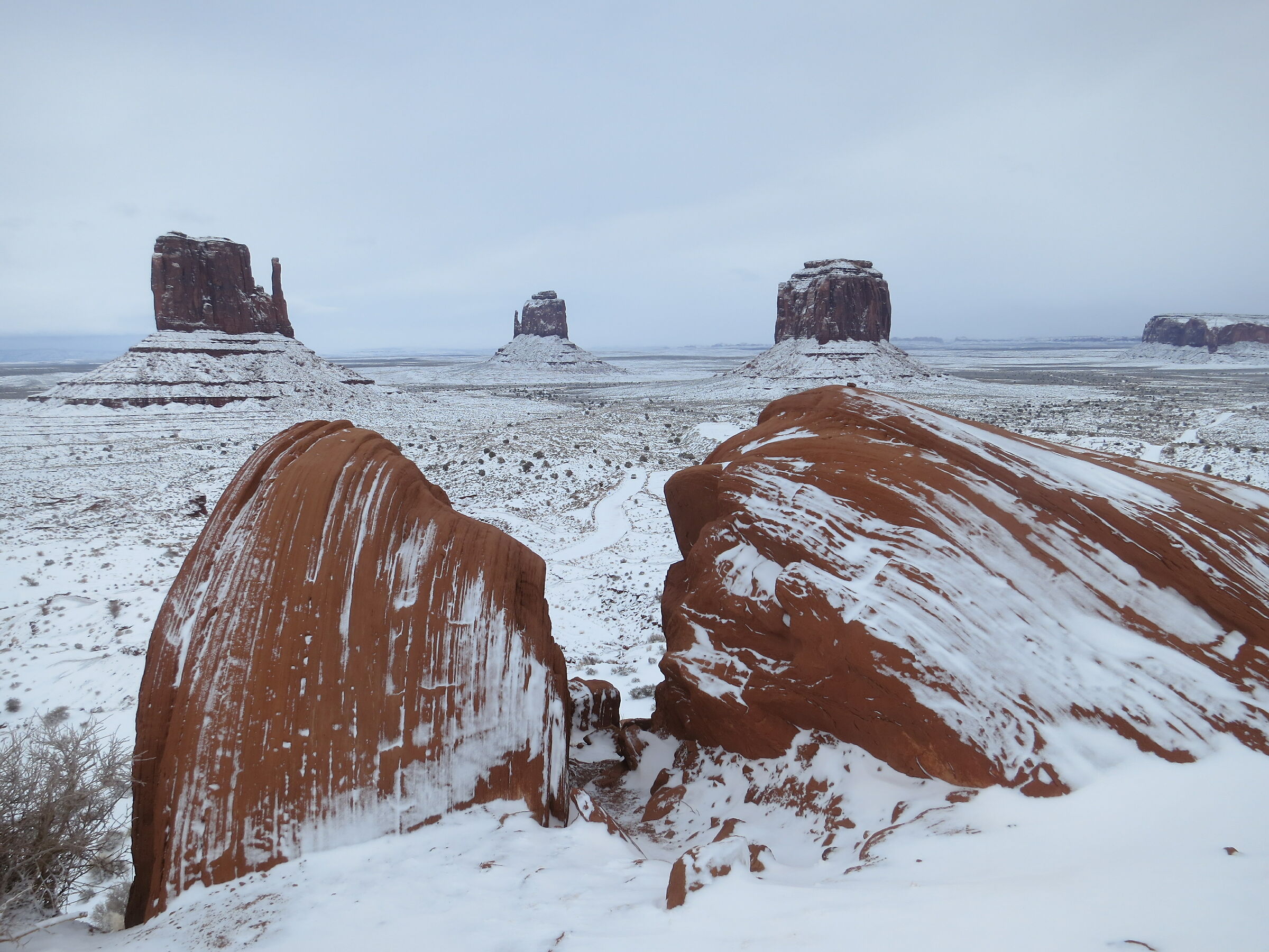 Monument Valley in snow...