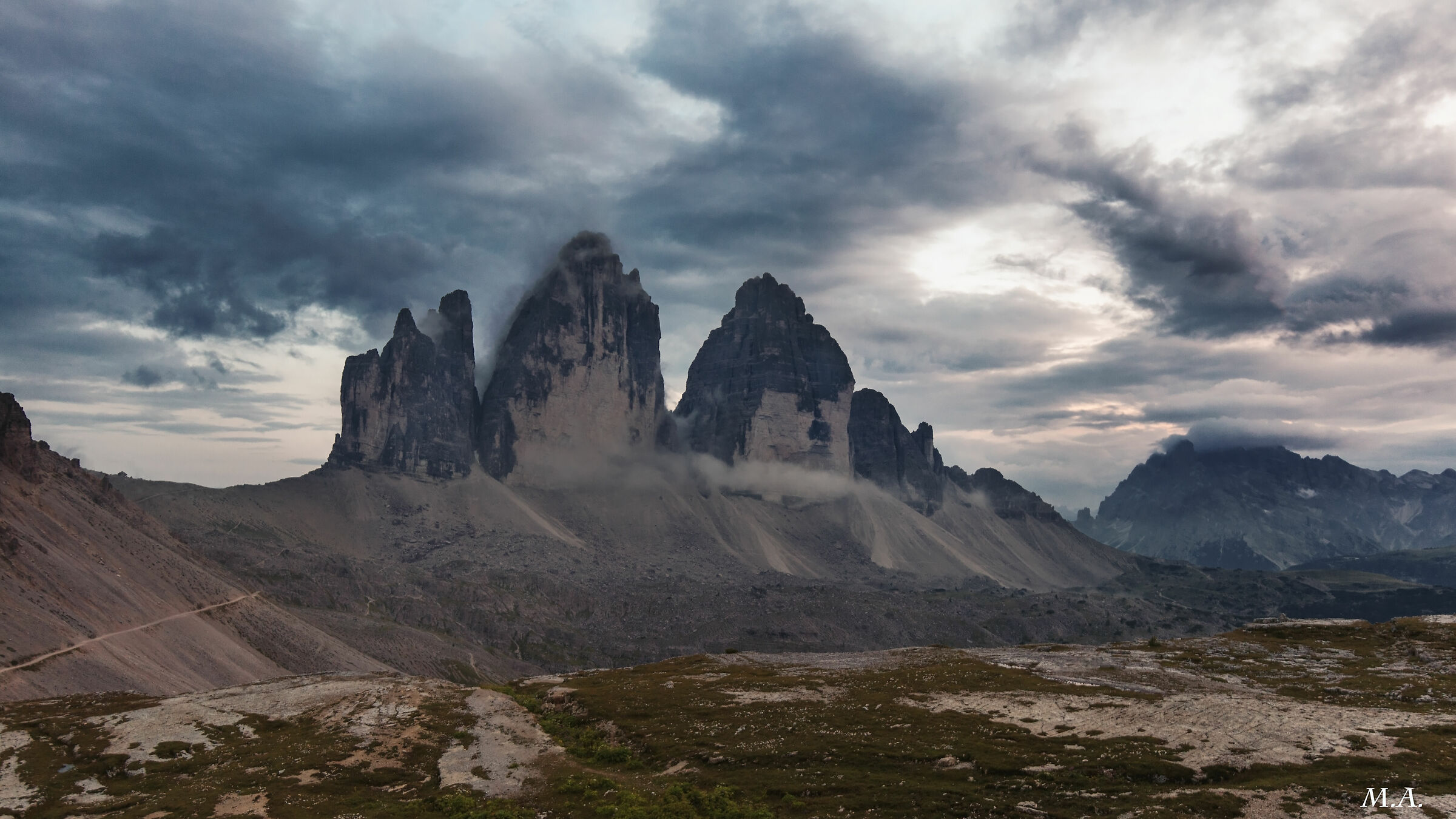 The blue hour on the 3 tops of Lavaredo...
