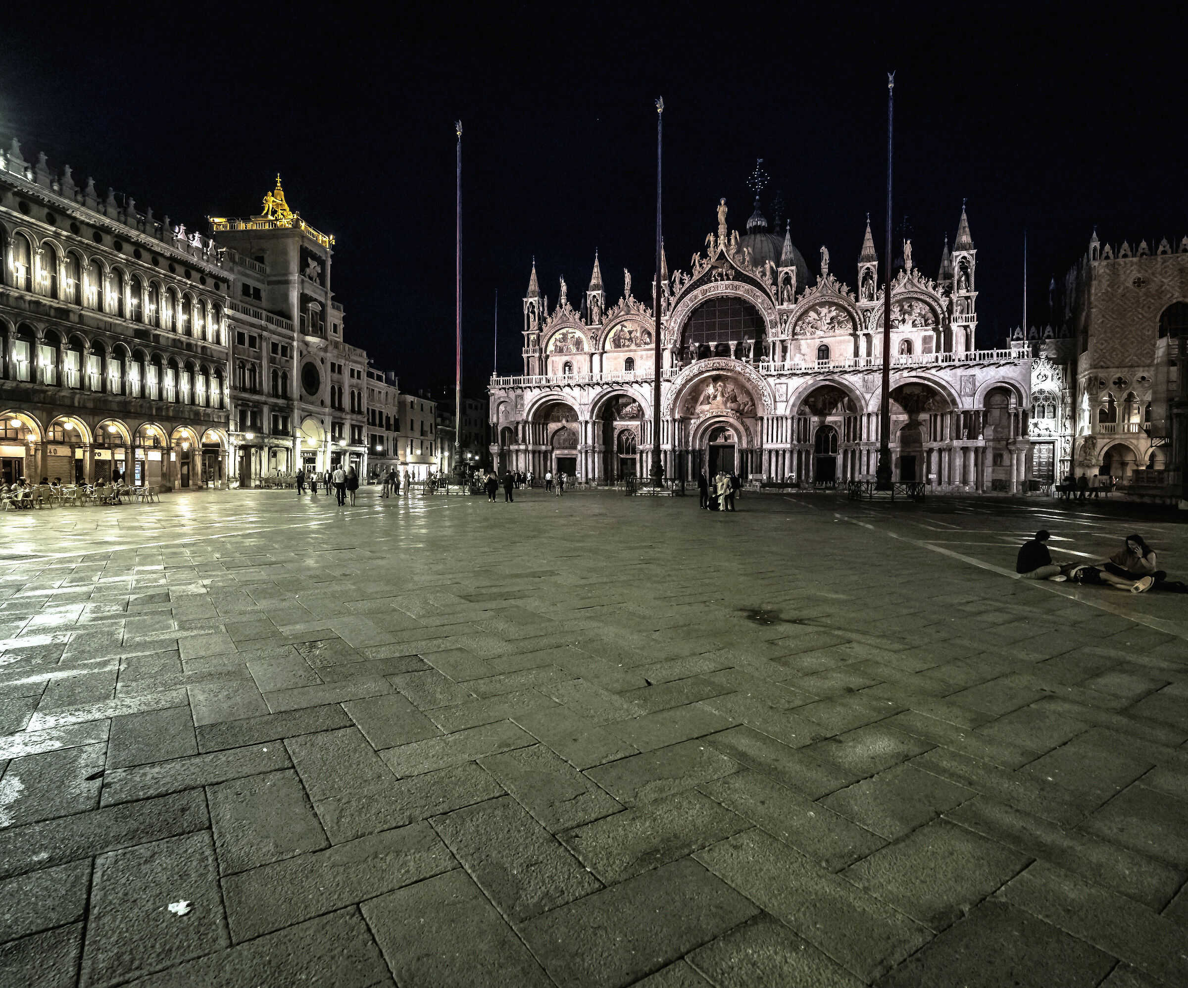 St Mark's Square by night...