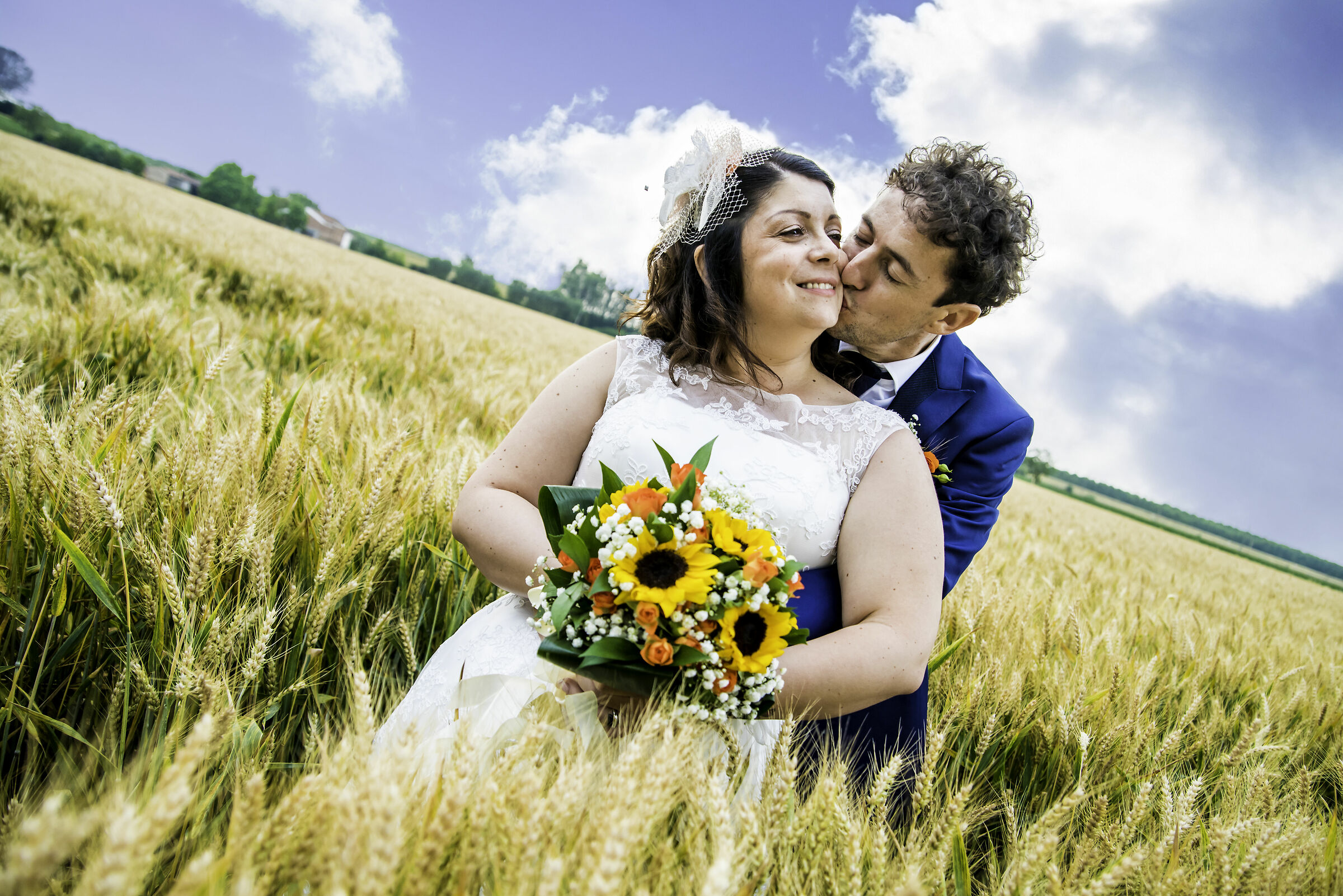 Newlyweds in the Wheat...