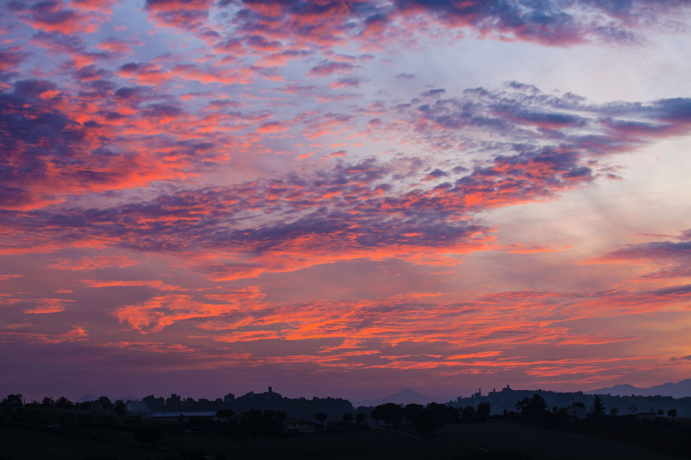 Sunset over Mount Catria (PU)...