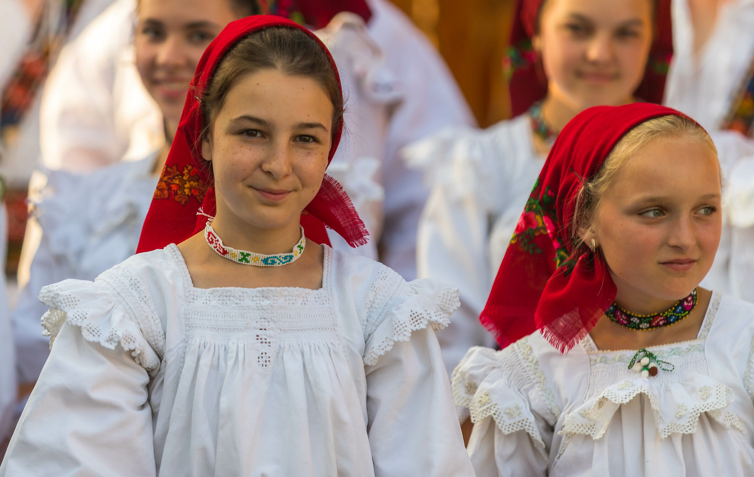 Maramures, Romania girl in traditional dress...