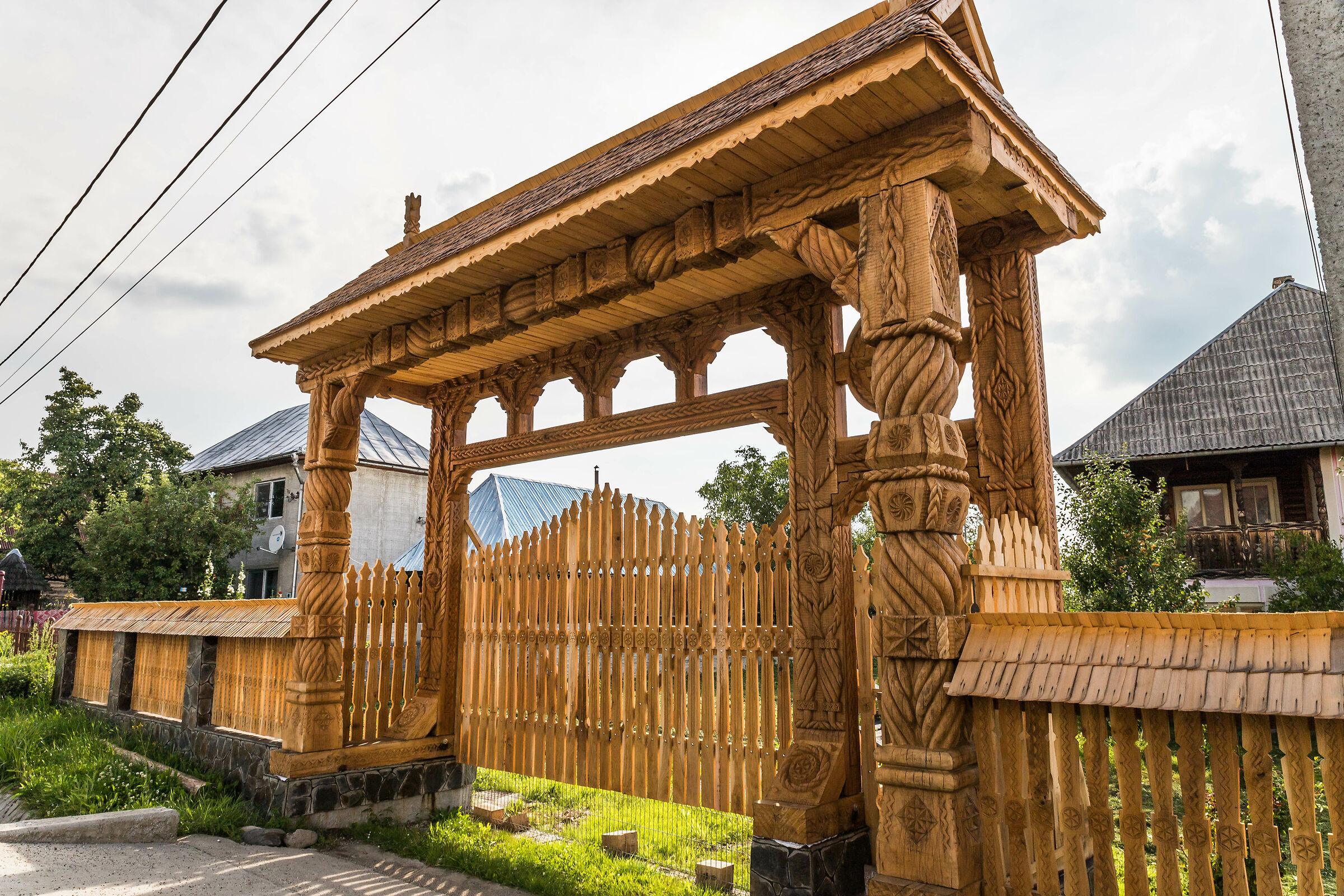 Maramures, Romania traditional wooden gates...