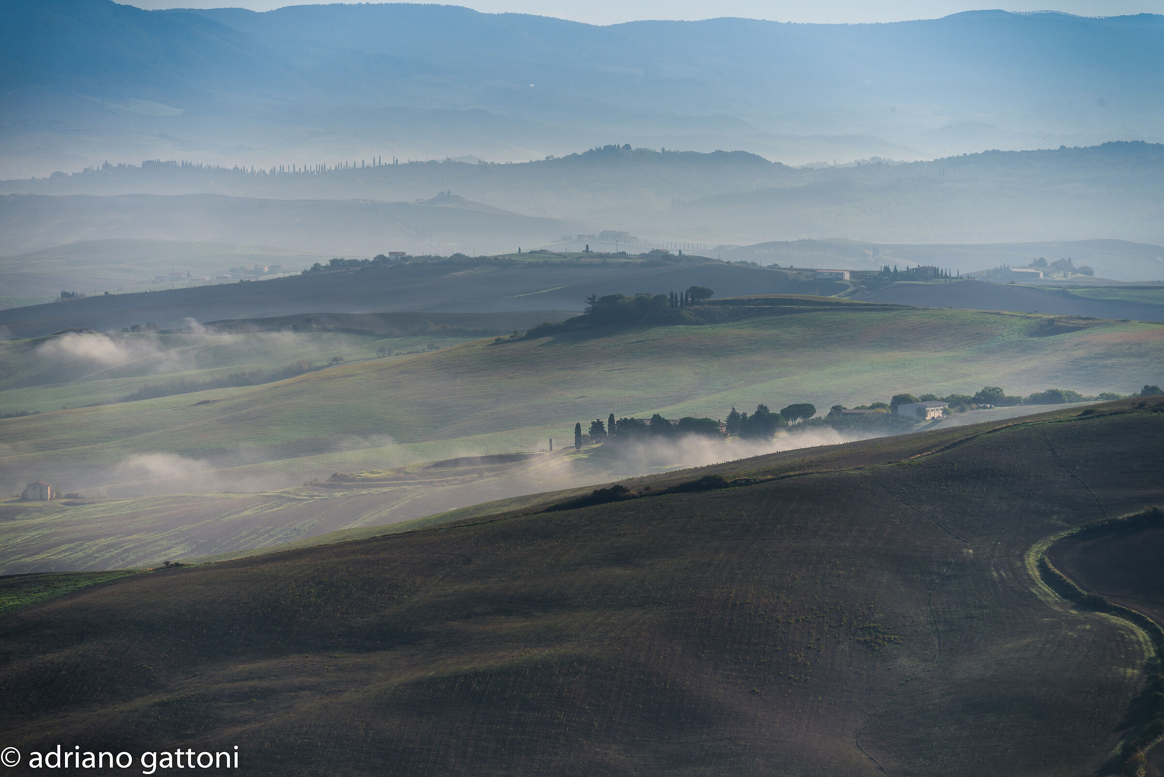 val d'Orcia in the morning mists...