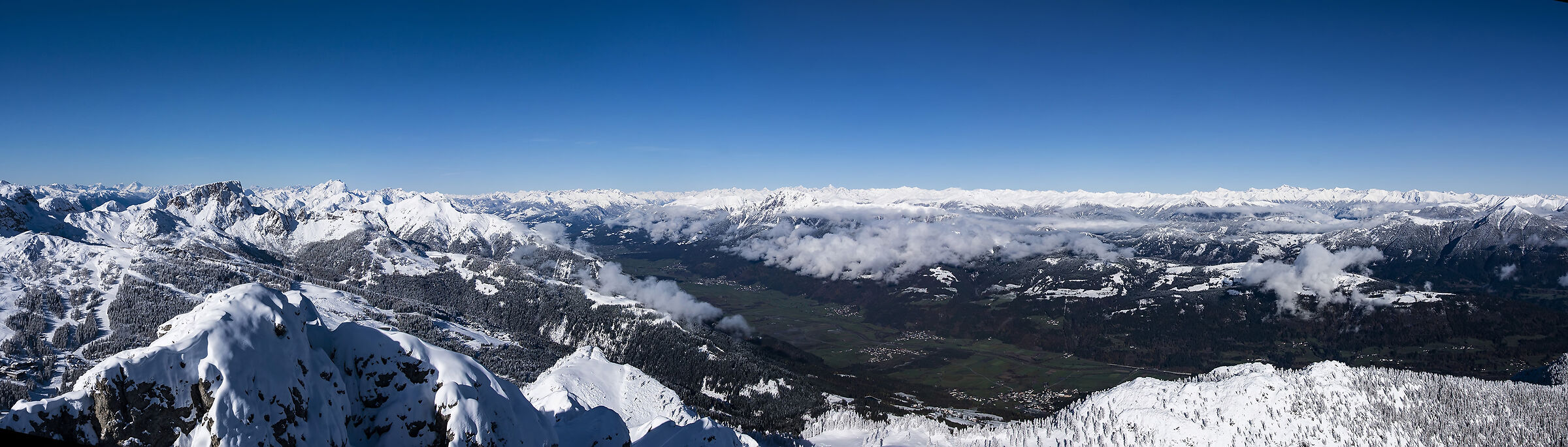 Panoramica di 4 scatti dalla cima del Gartnerkofel...