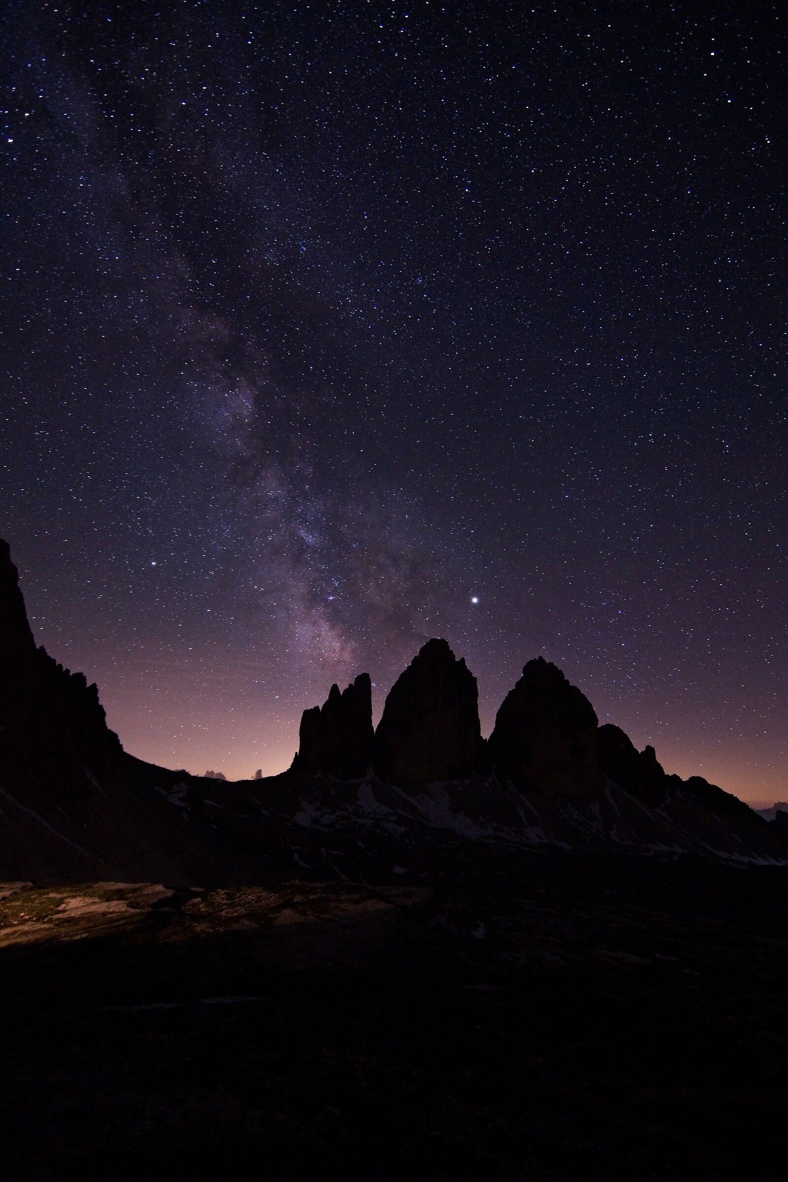 Milky Way Three Lavaredo Peaks...